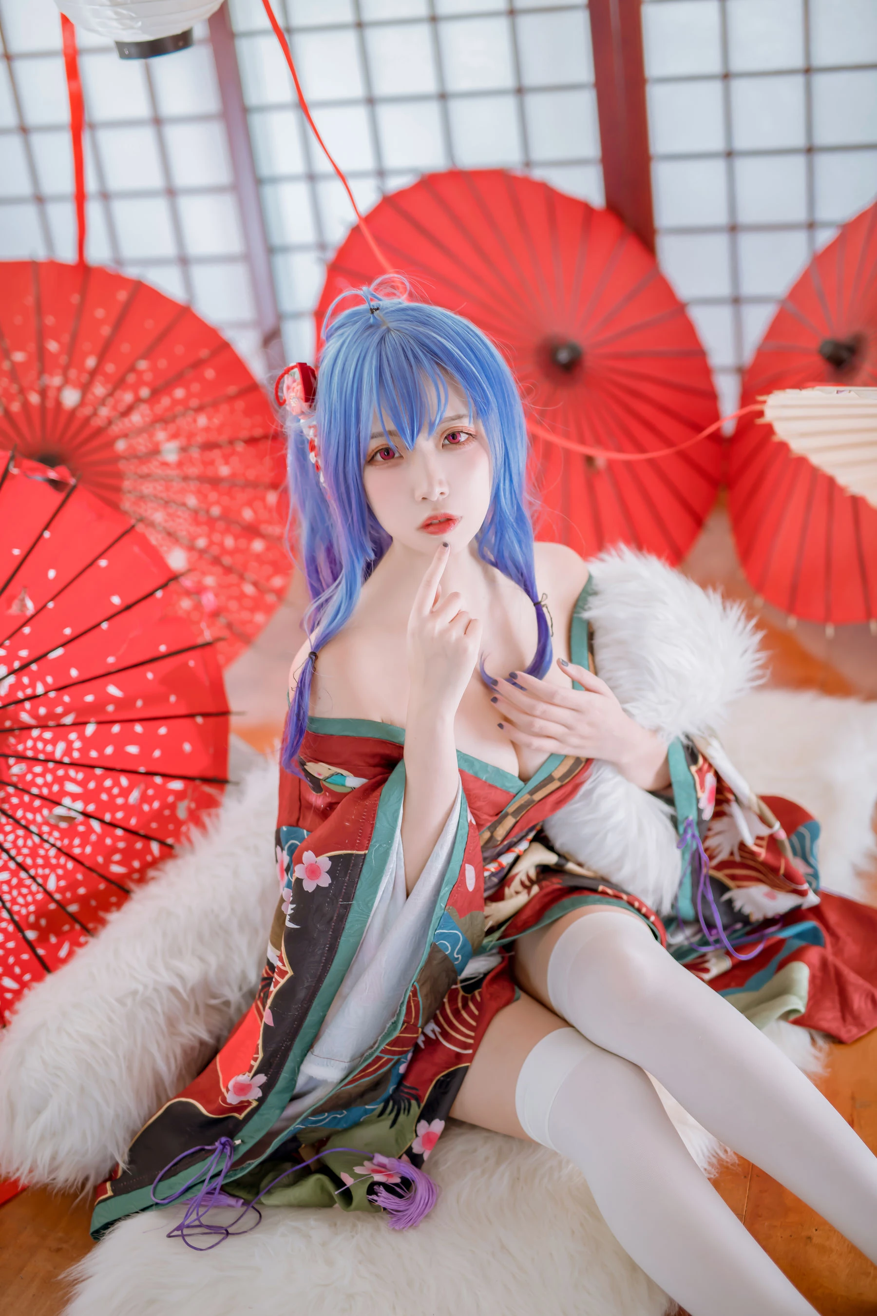 人气Coser二佐Nisa – 碧蓝 圣路易斯和服插图3