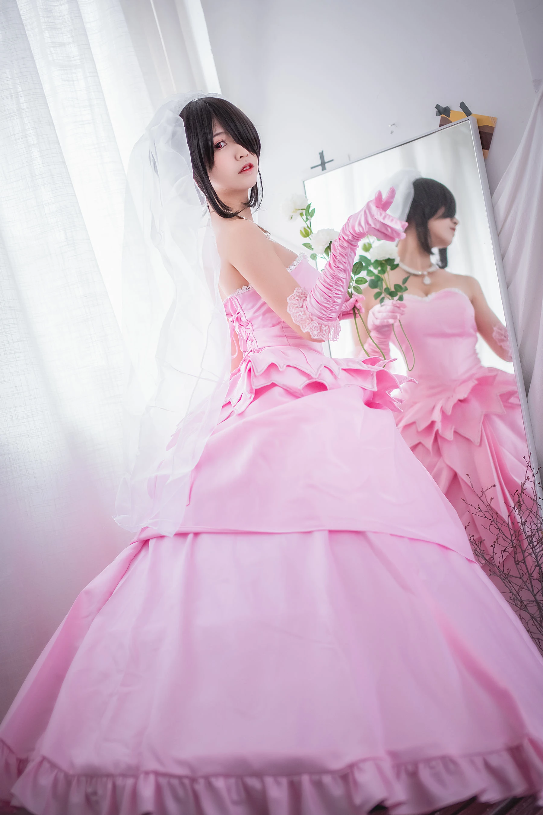 超人气Coser鳗鱼霏儿 狂三系列 婚纱插图4