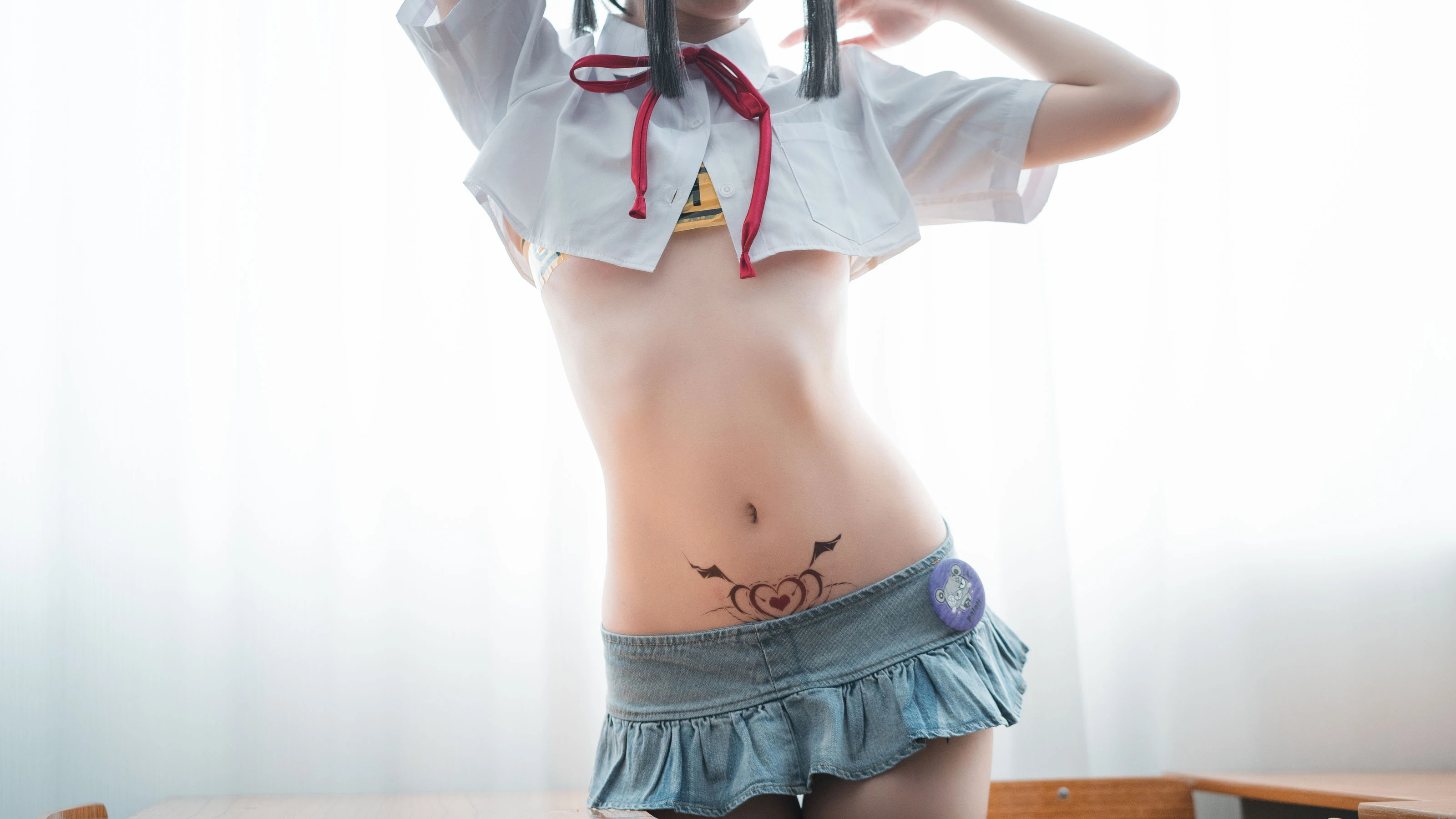 可爱人气Coser面饼仙儿 – 短校服胶带插图3