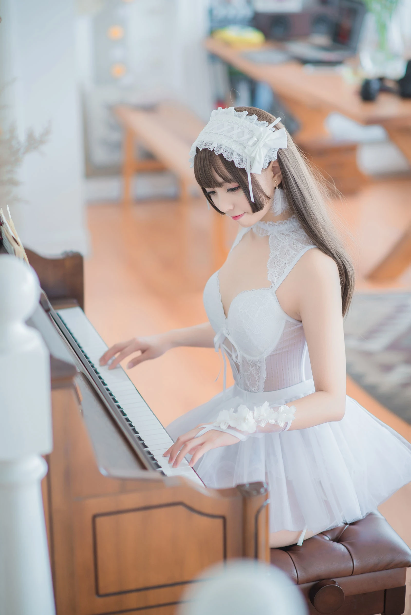 萌系小野妹子w – 白色纱裙+蕾姆护士+蕾姆兔女郎插图6
