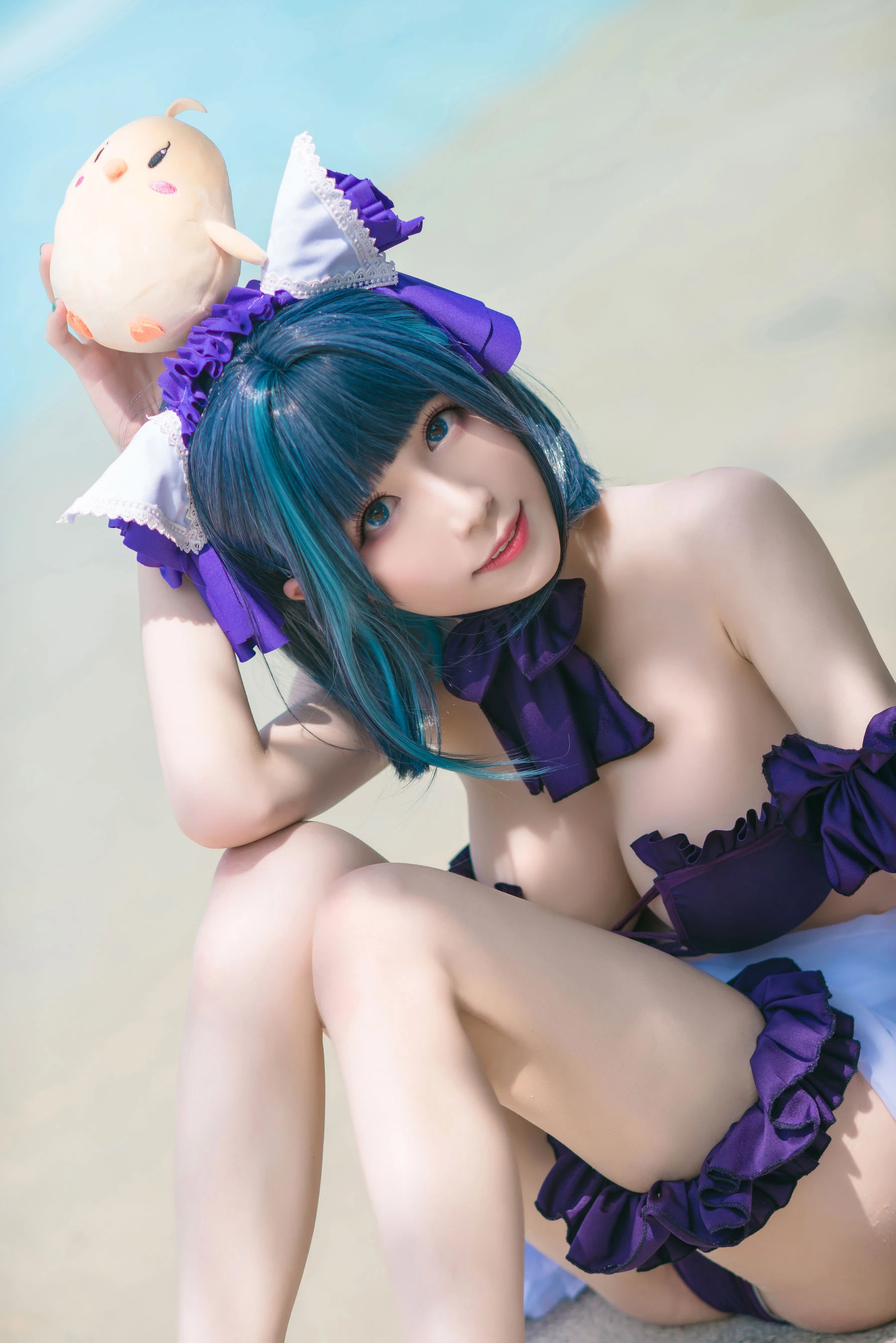 Tomoyo酱 – 碧蓝 柴郡泳装插图5