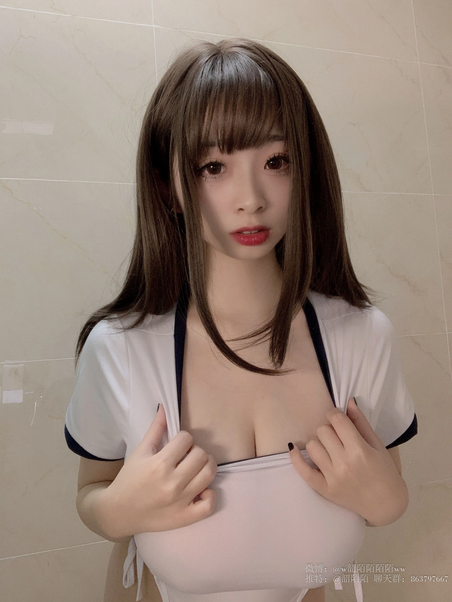 Cosplay美女韶陌陌 体操服插图4