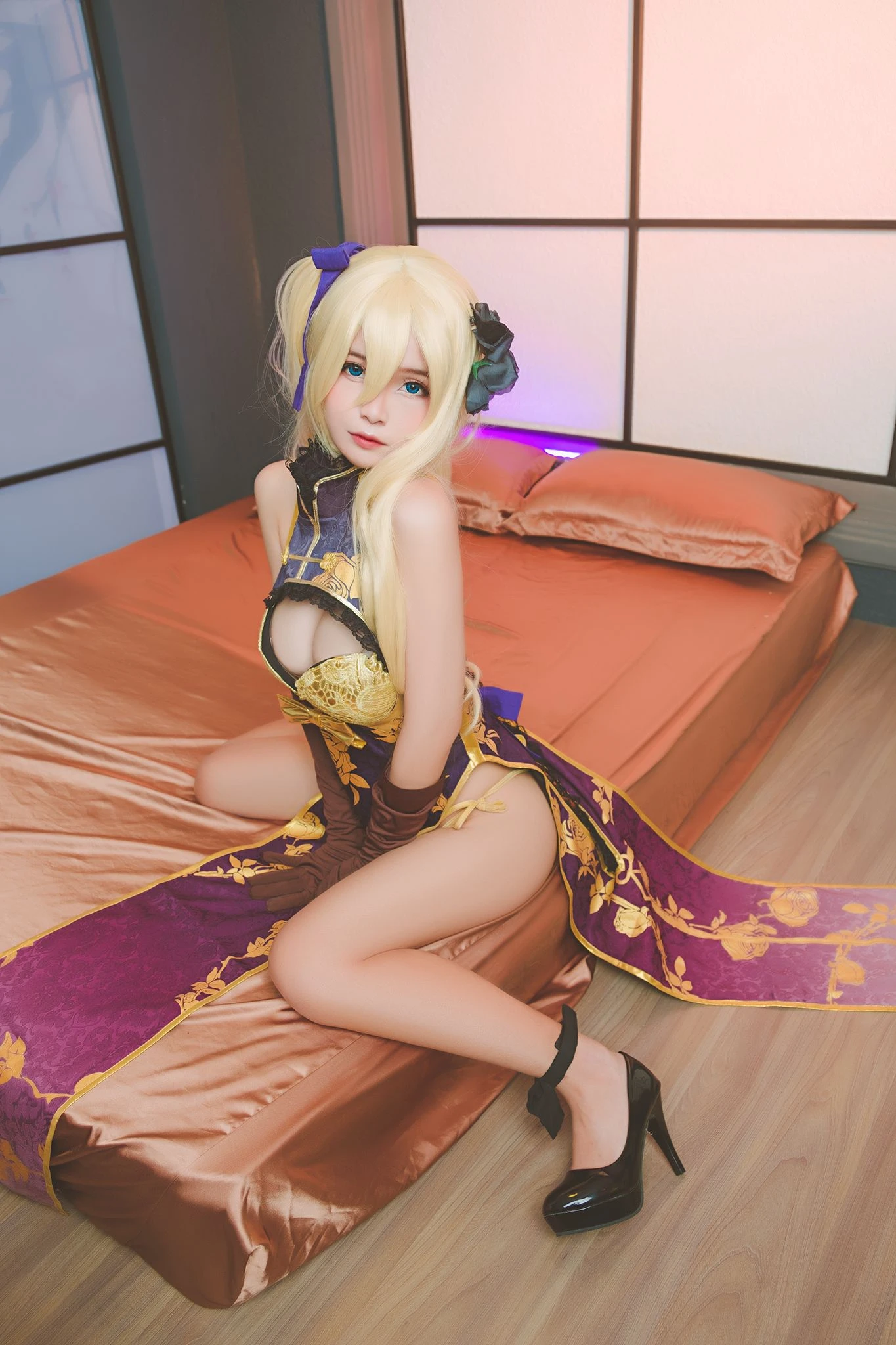 Azami福利 – 金莲旗袍插图4