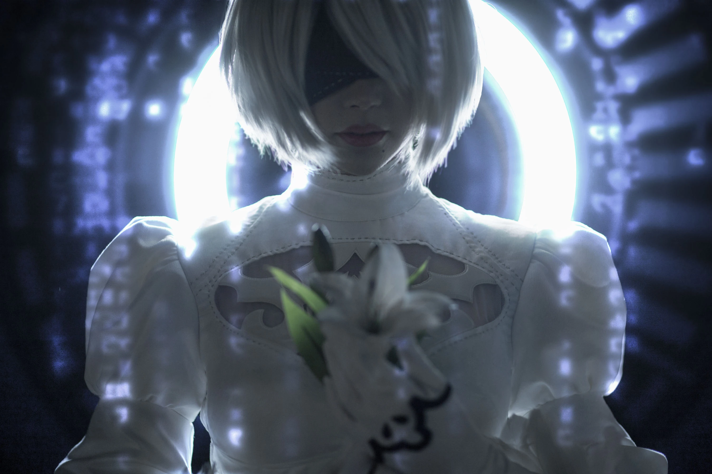 国外美女SayaTheFox – 2B White Dress插图4