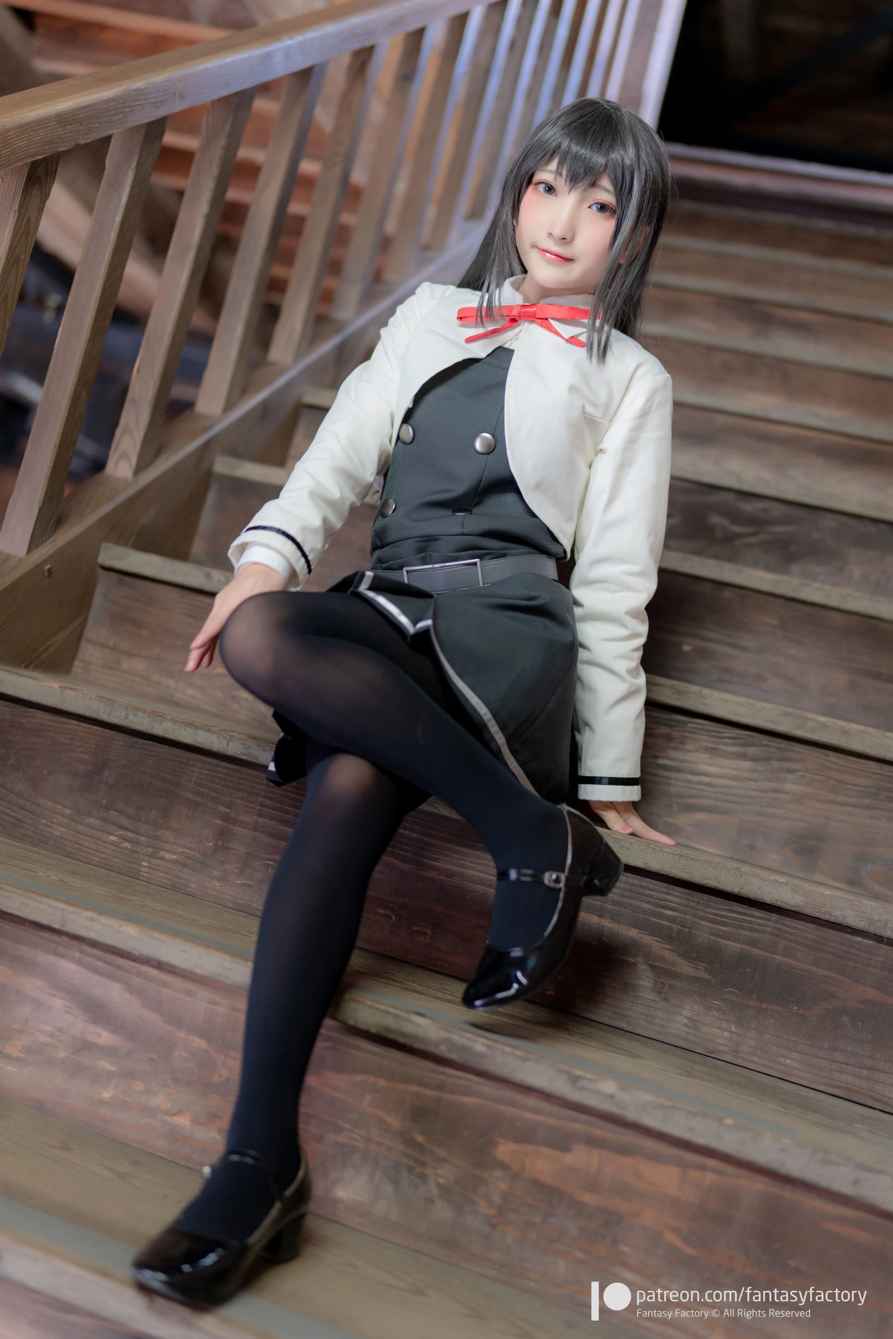 小丁Cosplay 2020.01 [Fantasy Factory] 黑丝 和服 JK插图1