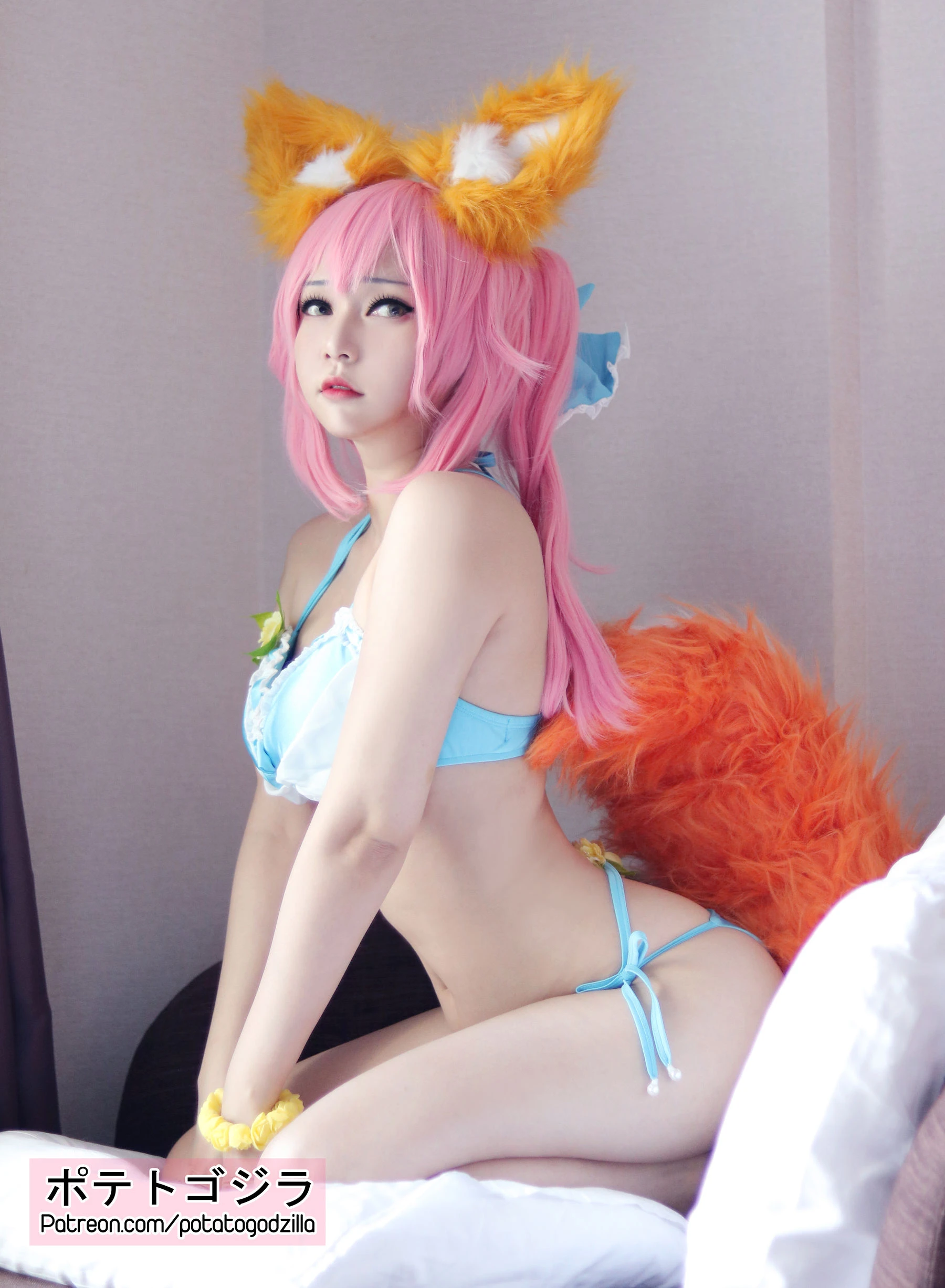 Coser小姐姐Potato Godzilla – Tamamo Bikini插图5