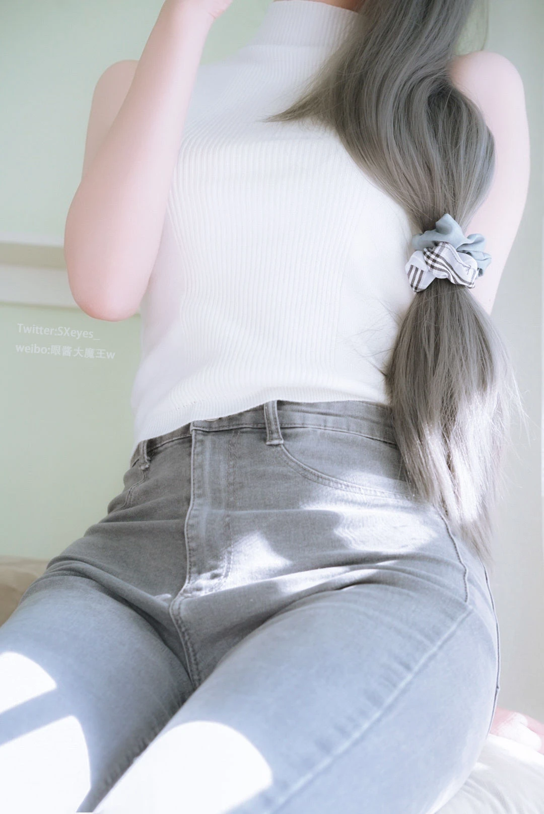 萌妹子眼酱大魔王w – 白色无袖插图7