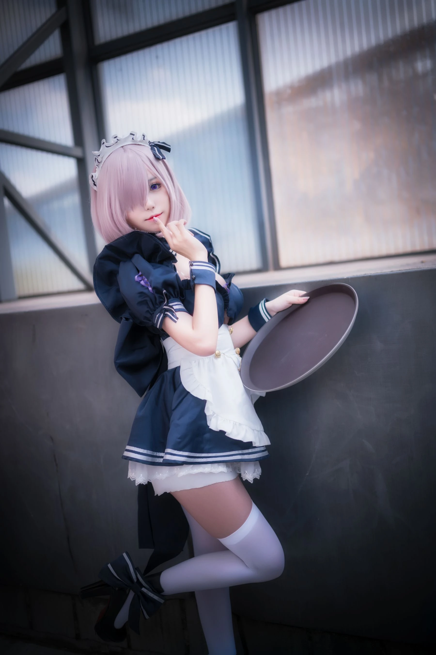 芋圆侑子SJ_ – 黑枪呆女仆自拍插图5