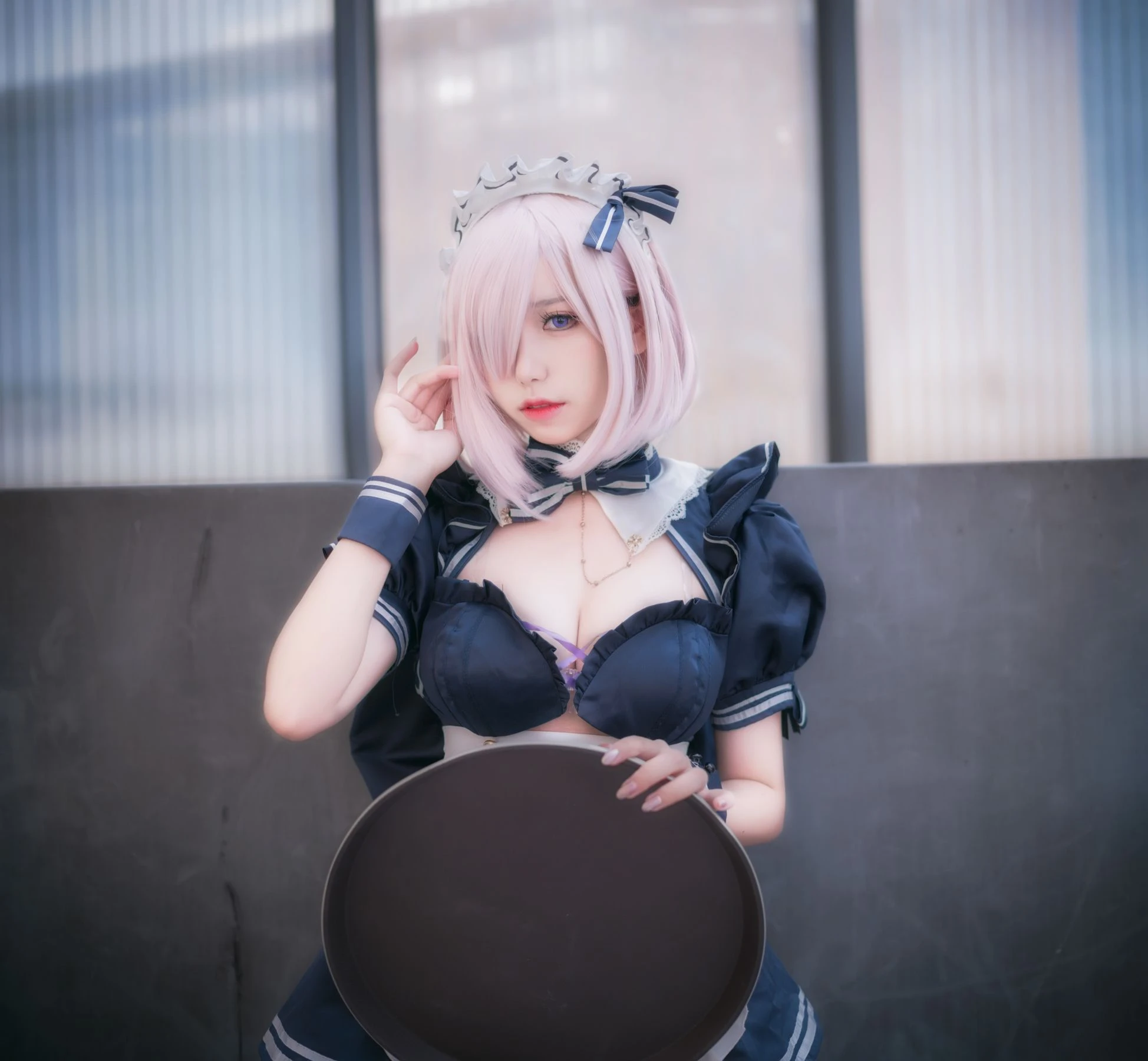 芋圆侑子SJ_ – 黑枪呆女仆自拍插图6