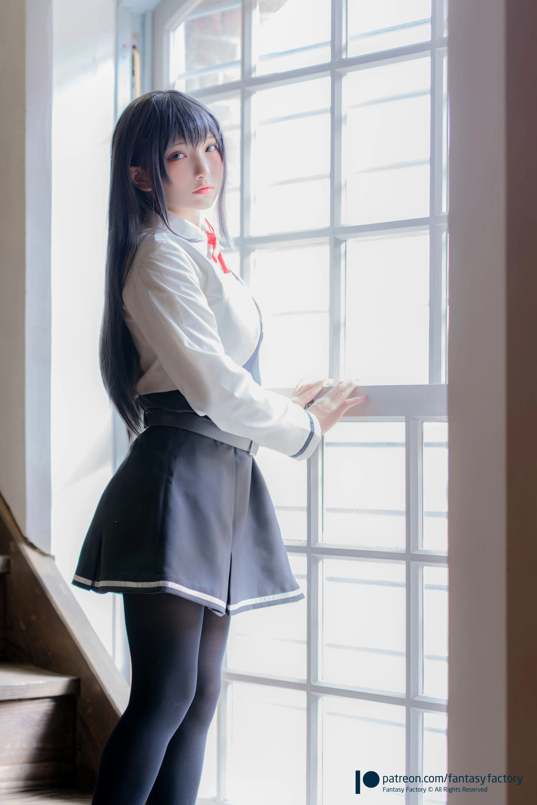 小丁Cosplay 2020.01 [Fantasy Factory] 黑丝 和服 JK插图5