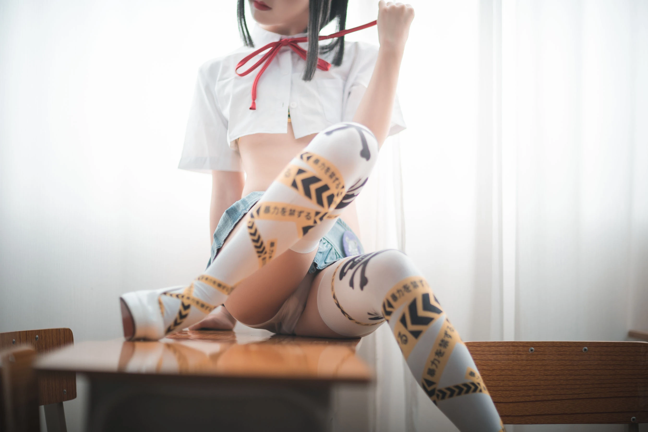 可爱人气Coser面饼仙儿 – 短校服胶带插图5