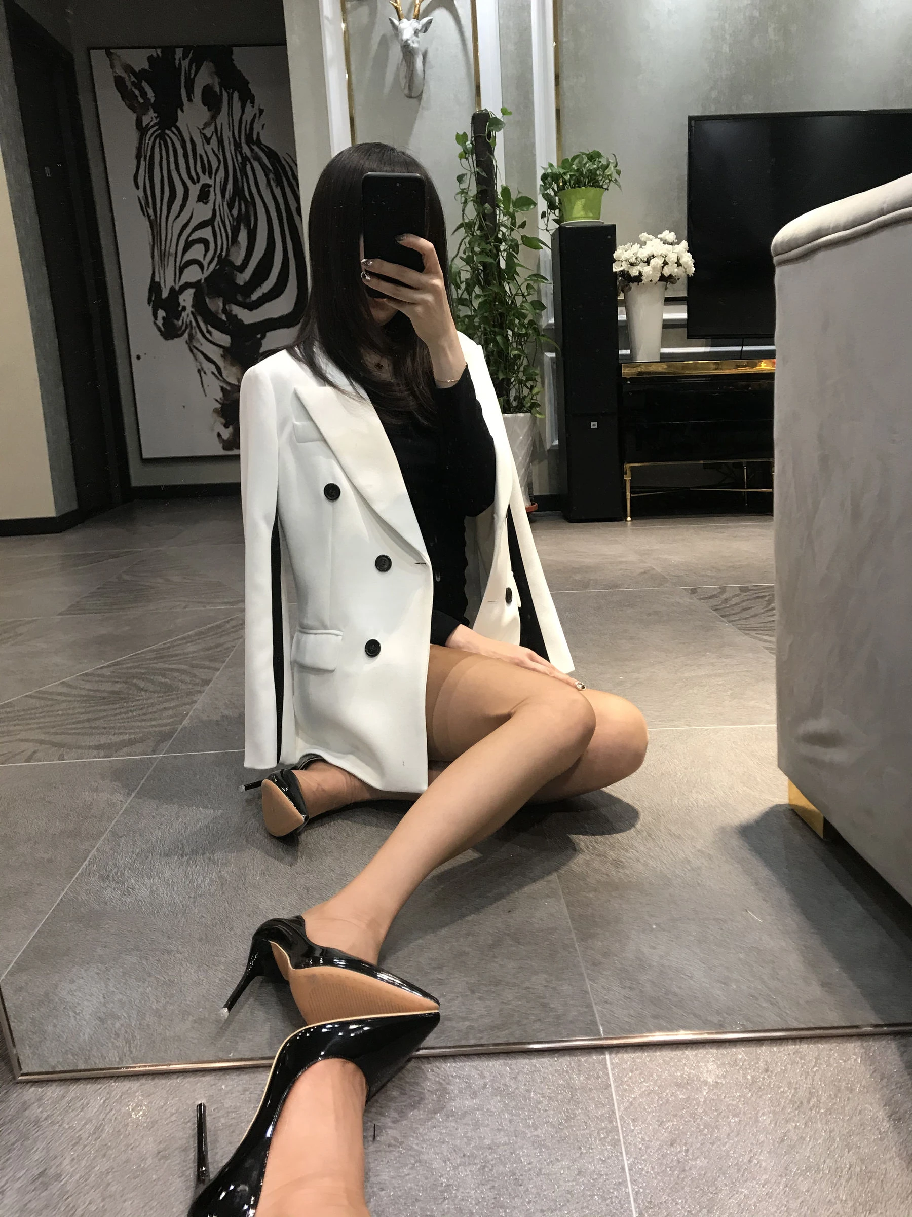 丝足博主麋鹿_Monroe 2020.04.09 桃肉吊袜插图5