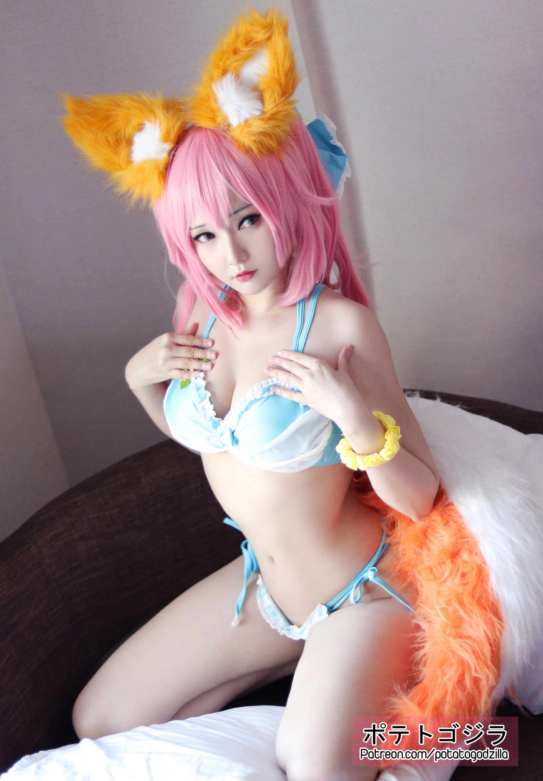 Coser小姐姐Potato Godzilla – Tamamo Bikini插图7