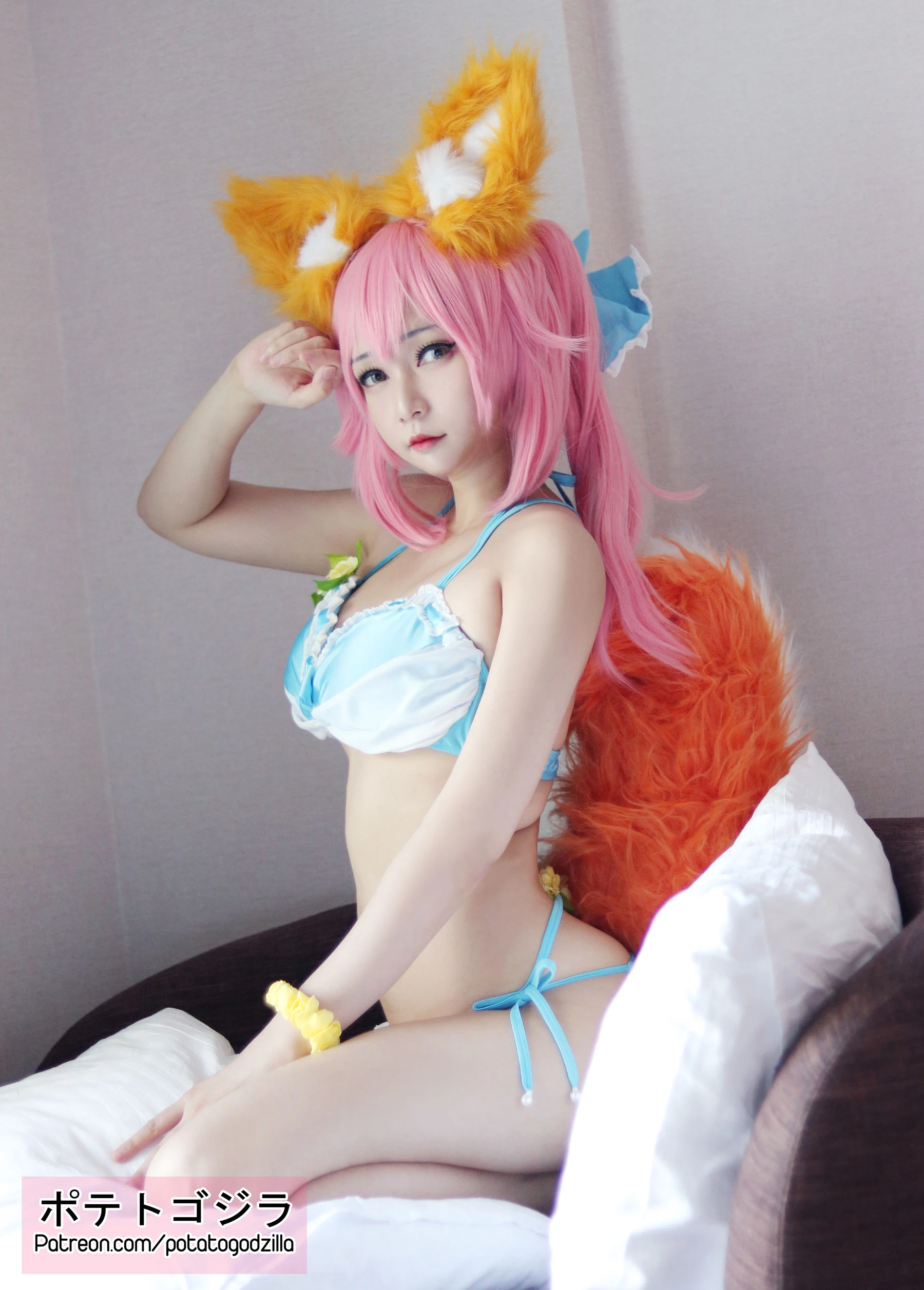 Coser小姐姐Potato Godzilla – Tamamo Bikini插图4