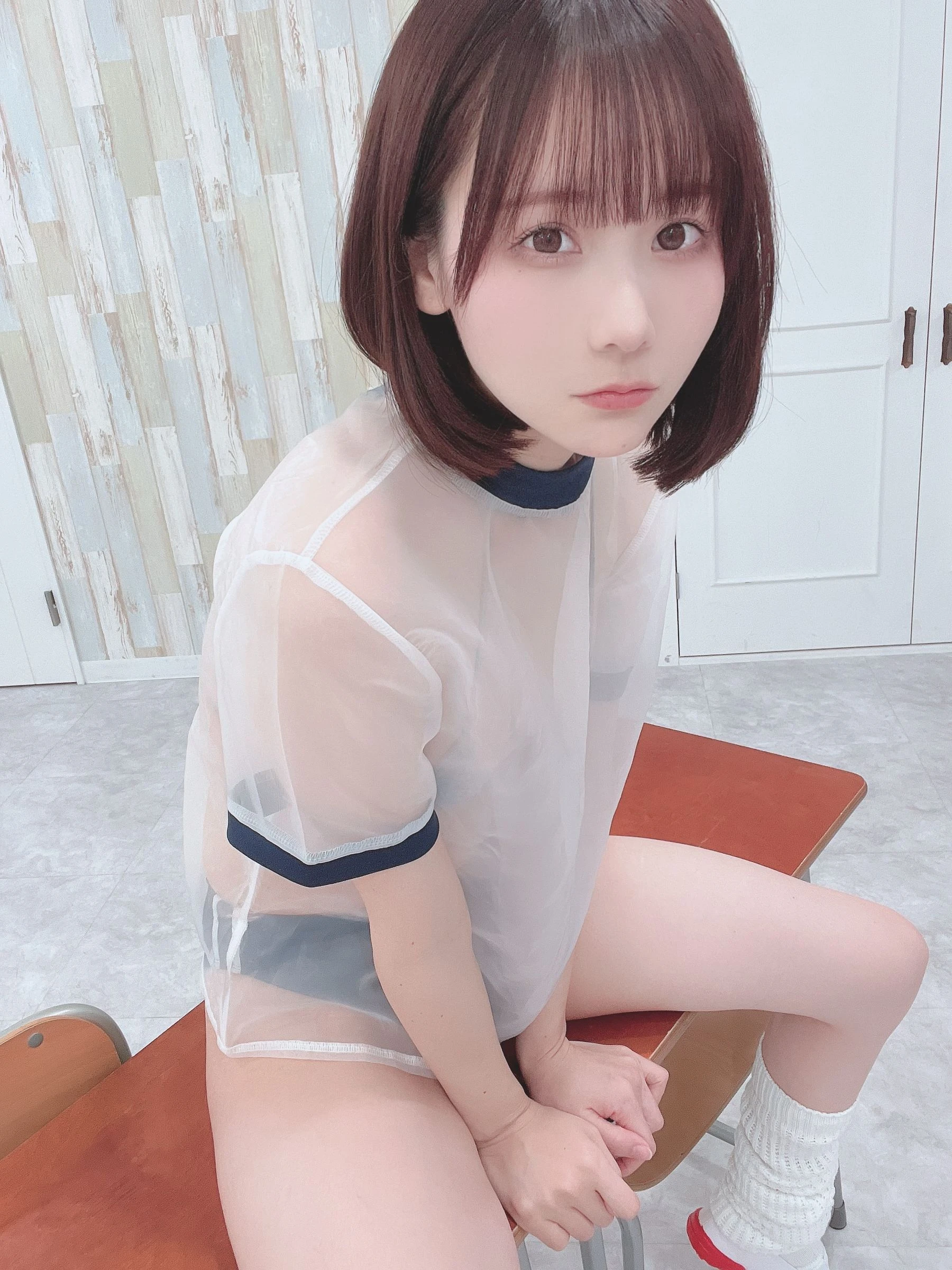 日本甜美COSERけんけん[fantia] 2022-11-10 透視体操服插图1