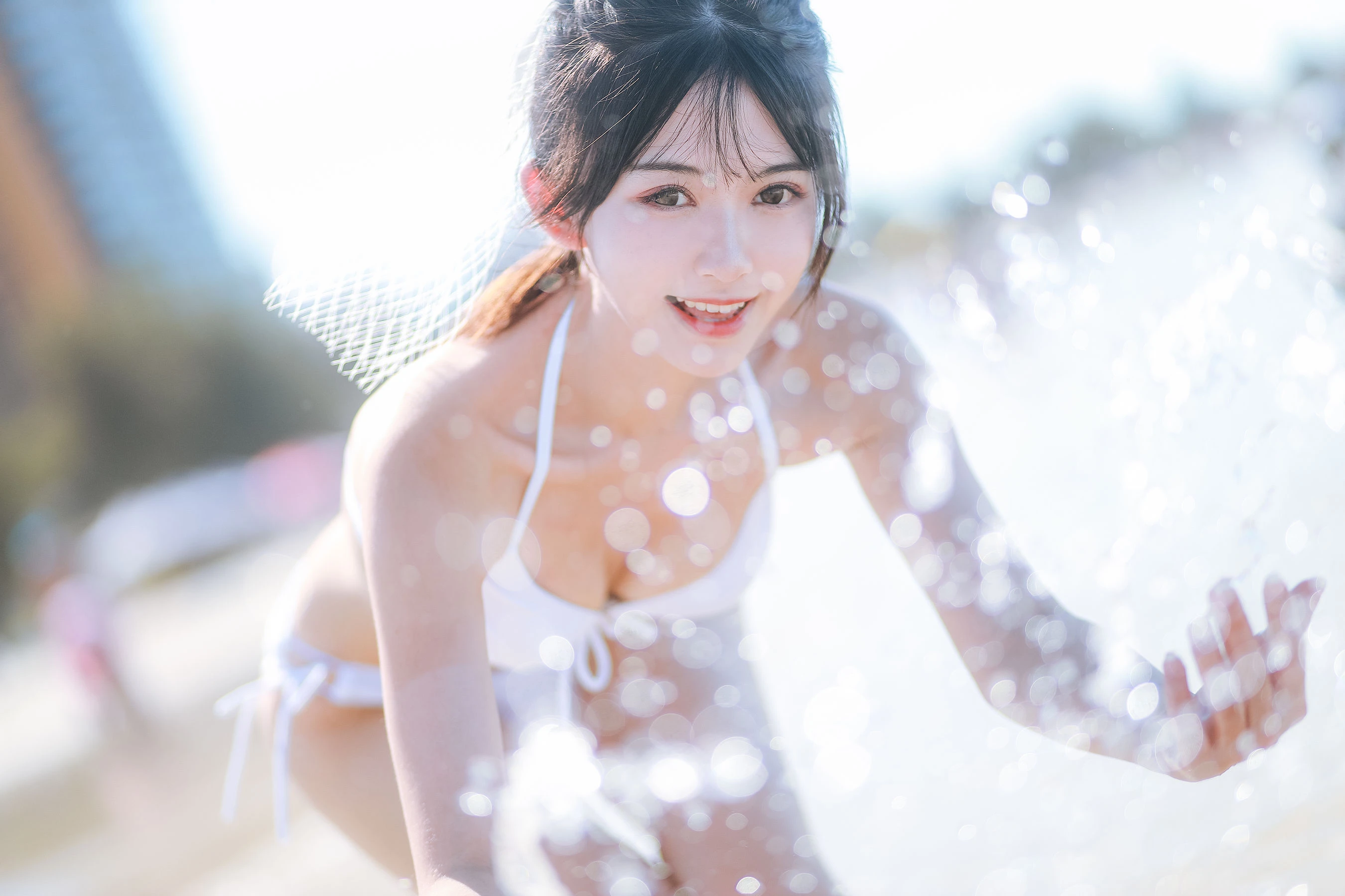 超人气Coser鳗鱼霏儿 – 海边插图7