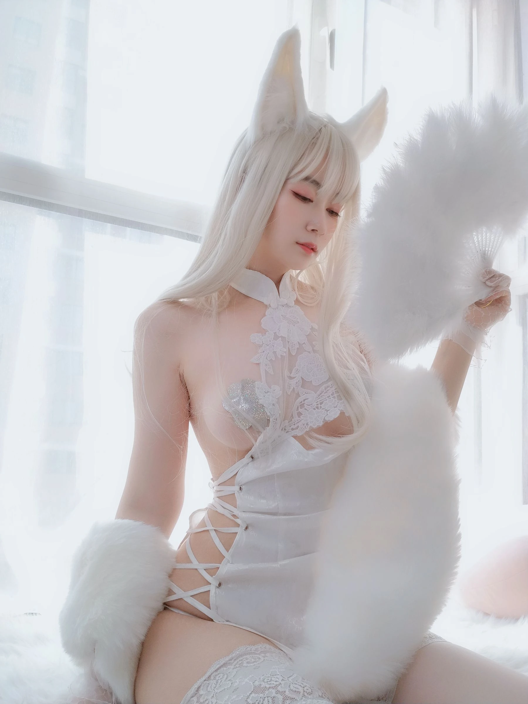 Coser小姐姐白银 – 白兔插图4