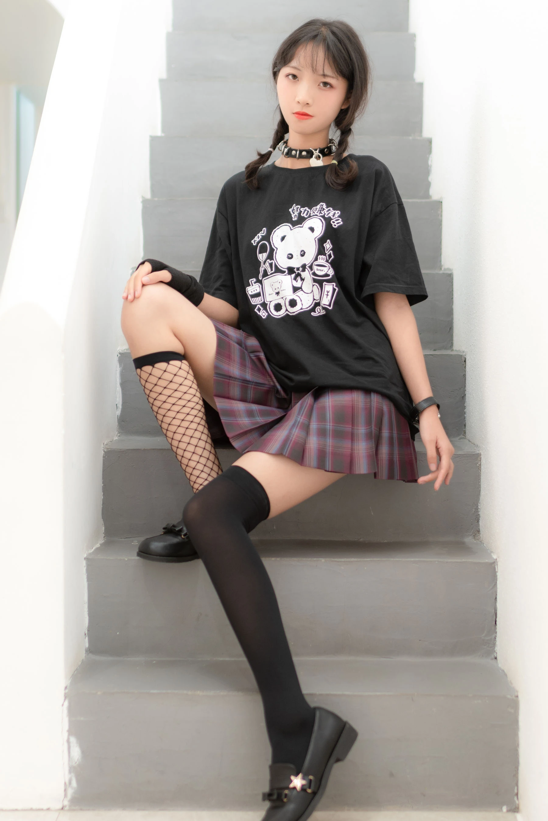 清纯妹子西瓜 – JK双拼袜插图6