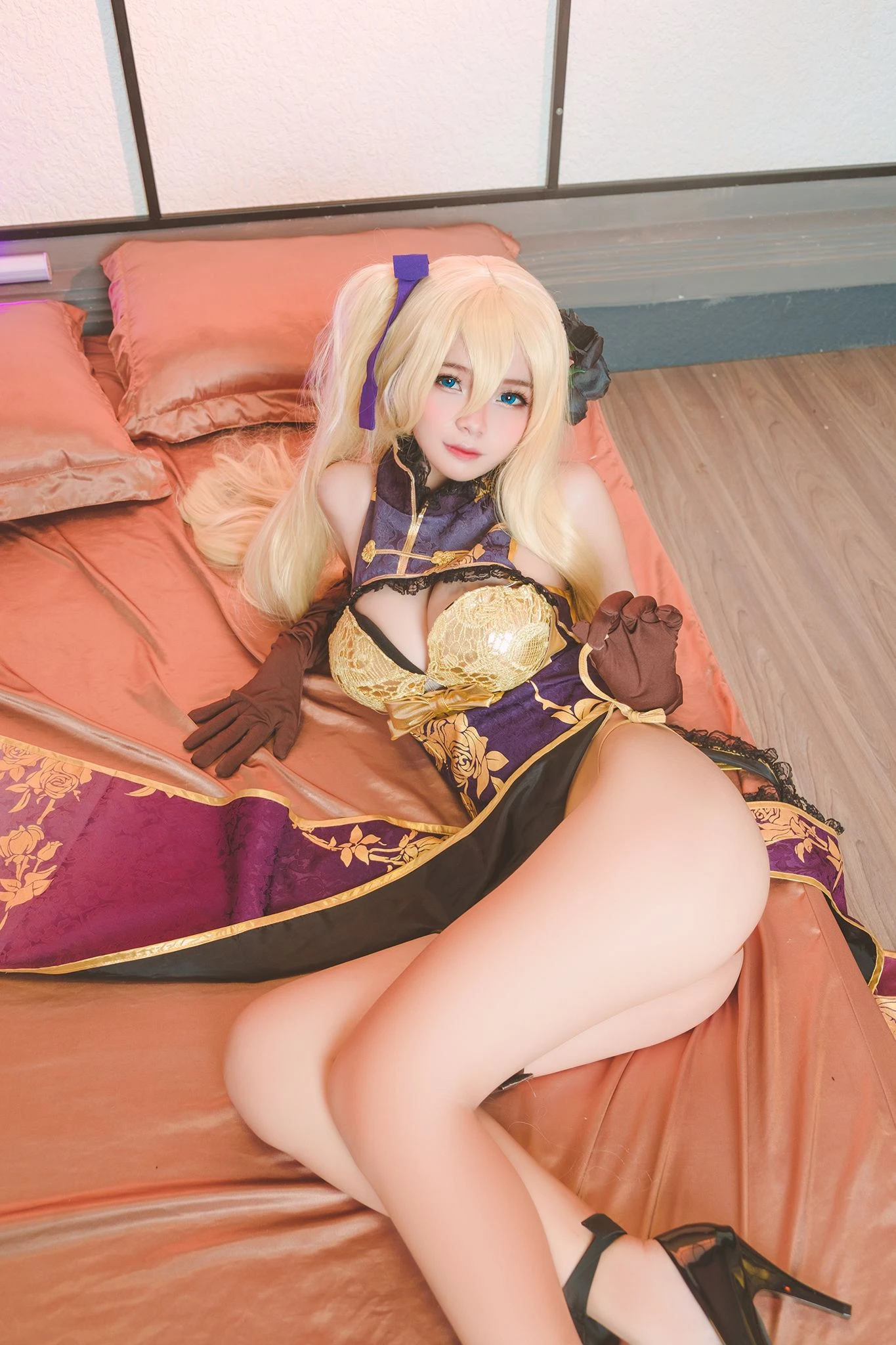 Azami福利 – 金莲旗袍插图5