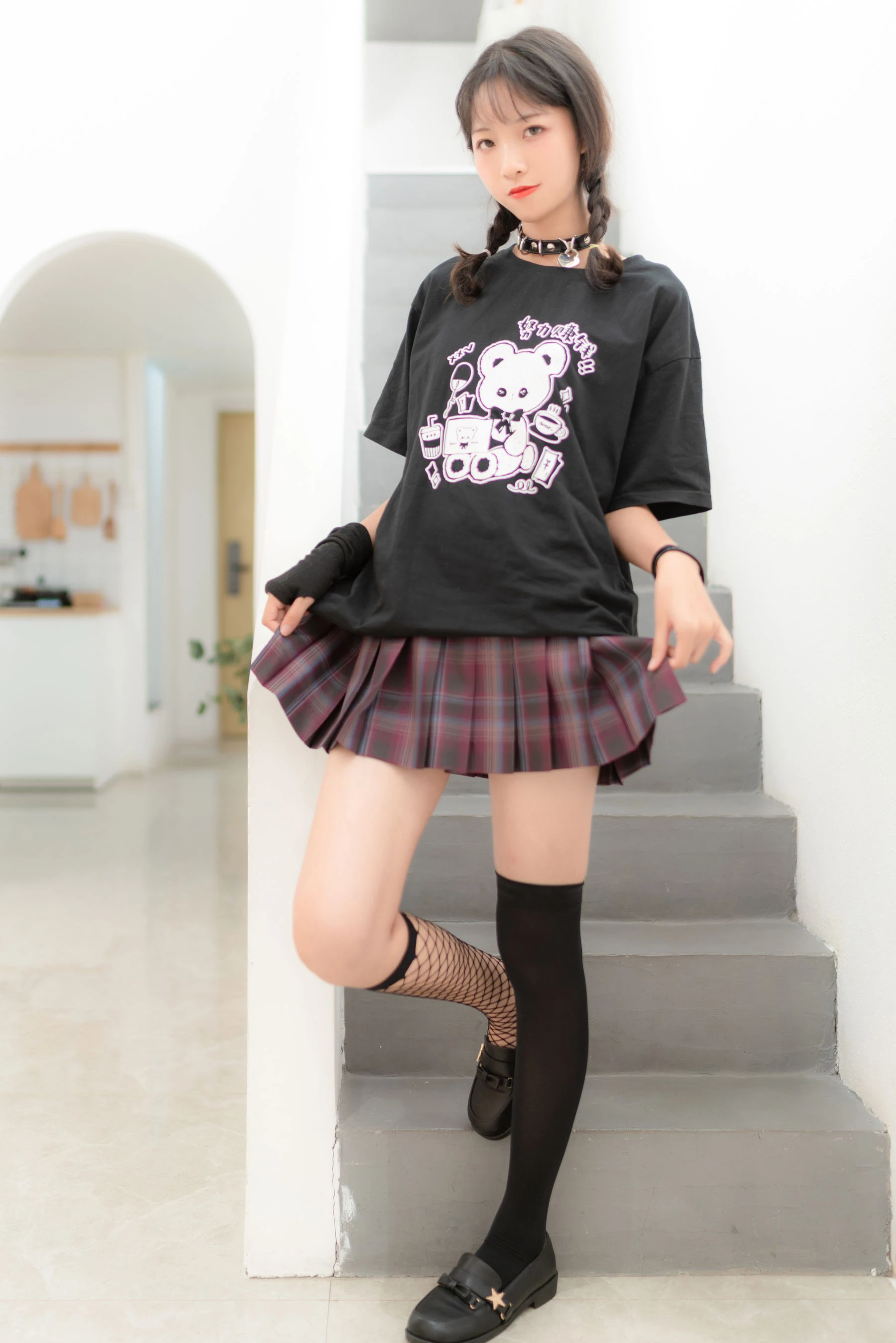 清纯妹子西瓜 – JK双拼袜插图2