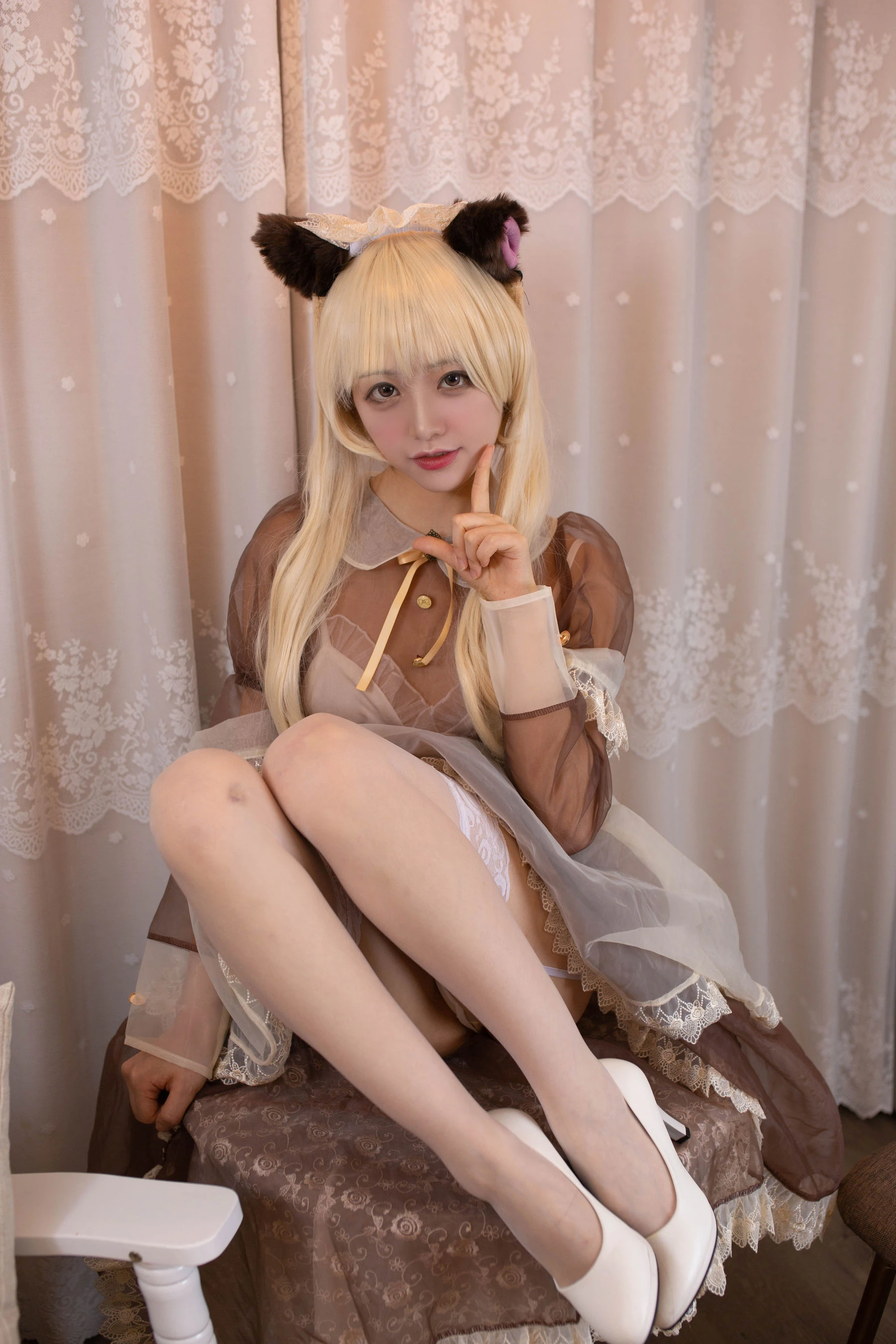 福利姬嘎潼 – 透明女仆插图2