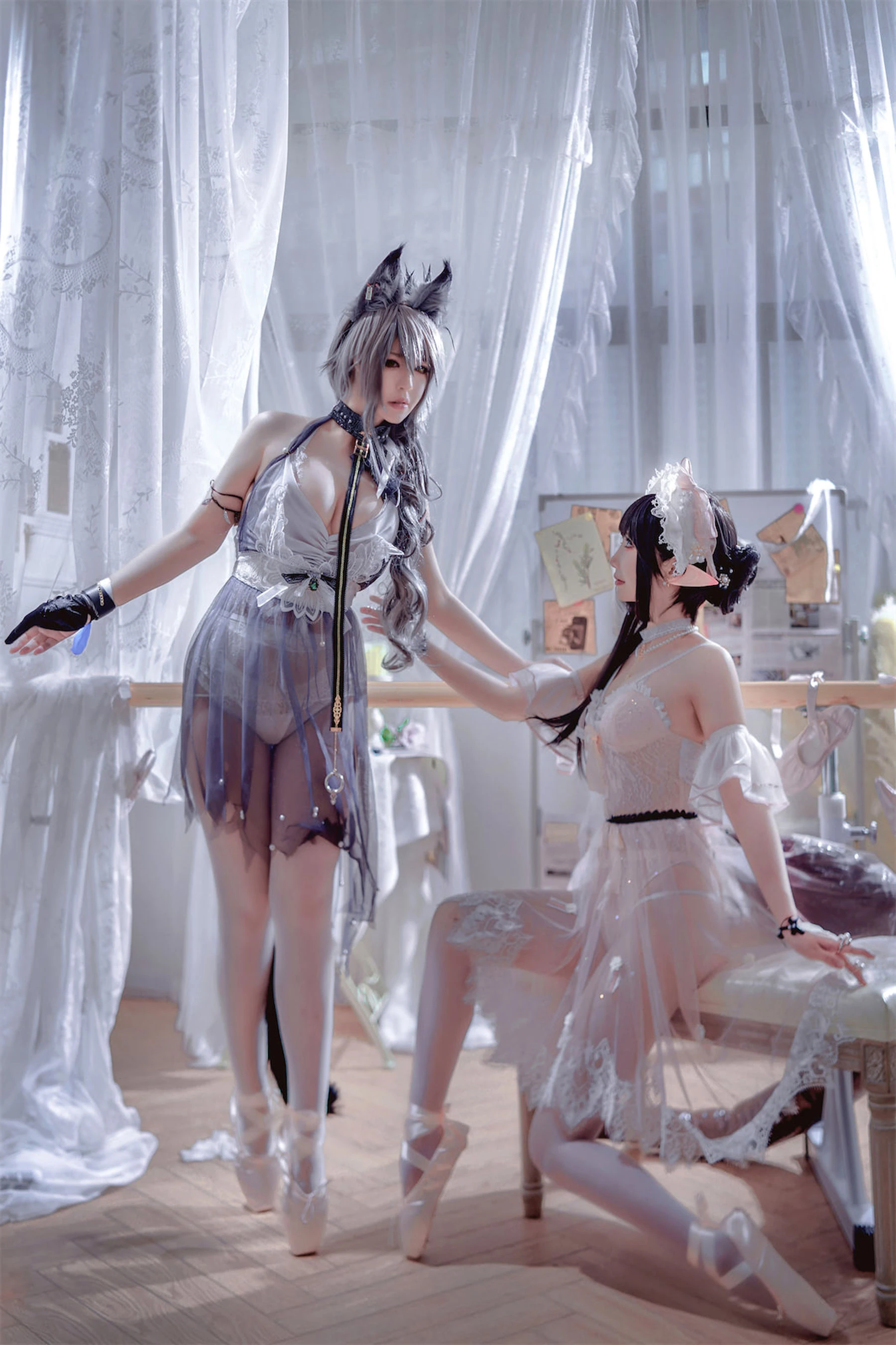 面饼仙儿&半半子 – Arknights 黑x森蚺バレエ插图3