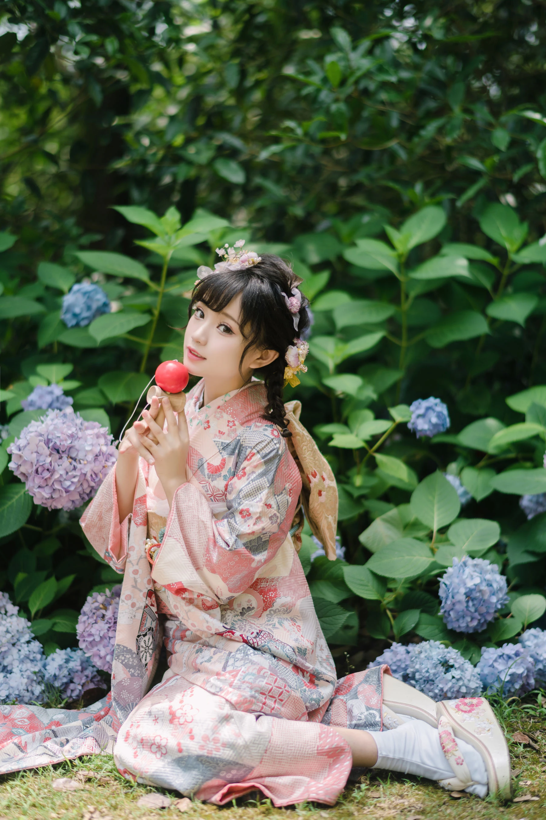 花柒Hana – 绣球花和服插图4