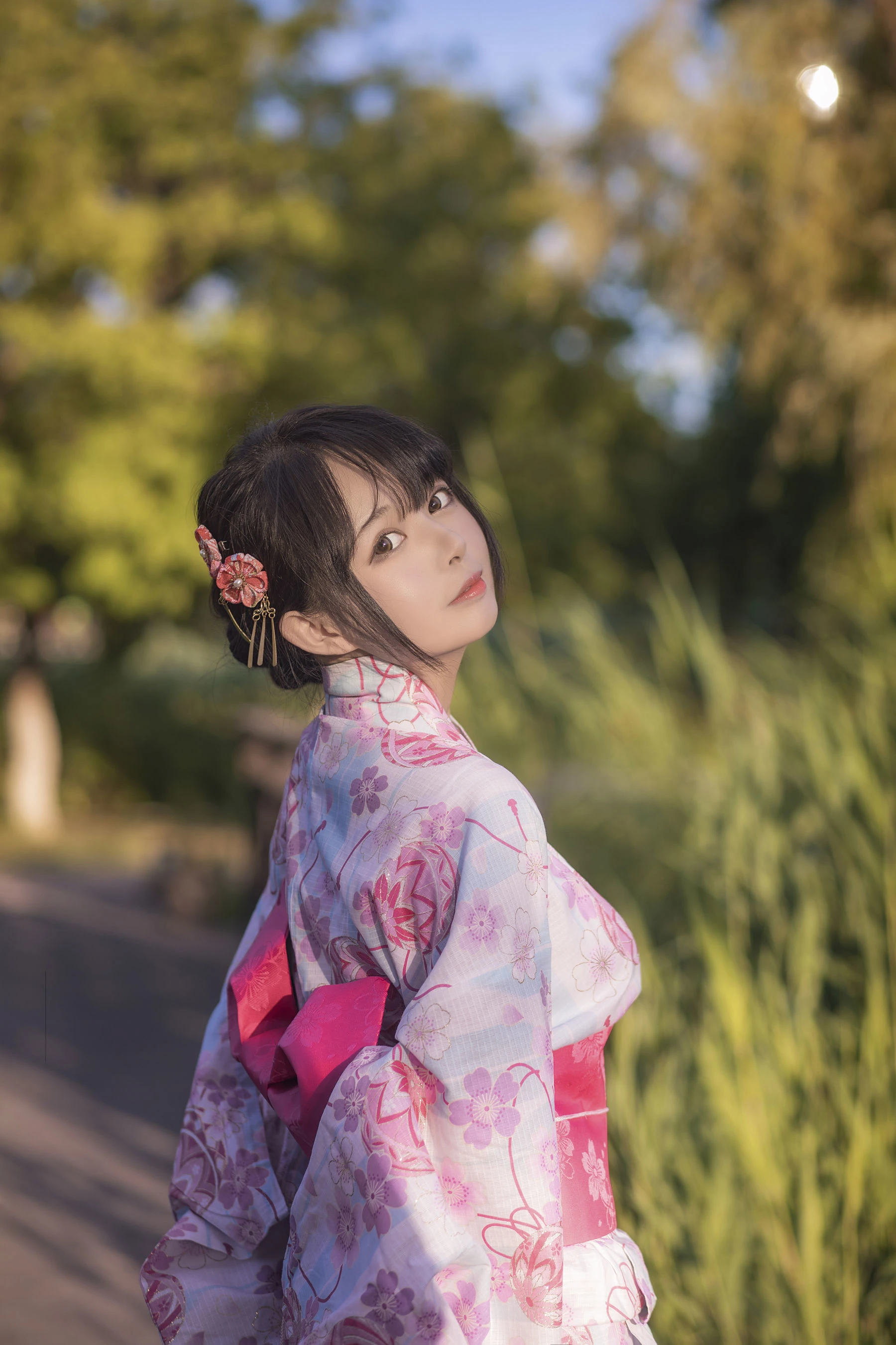 大眼萌妹黑猫猫OvO 和服超进化插图6