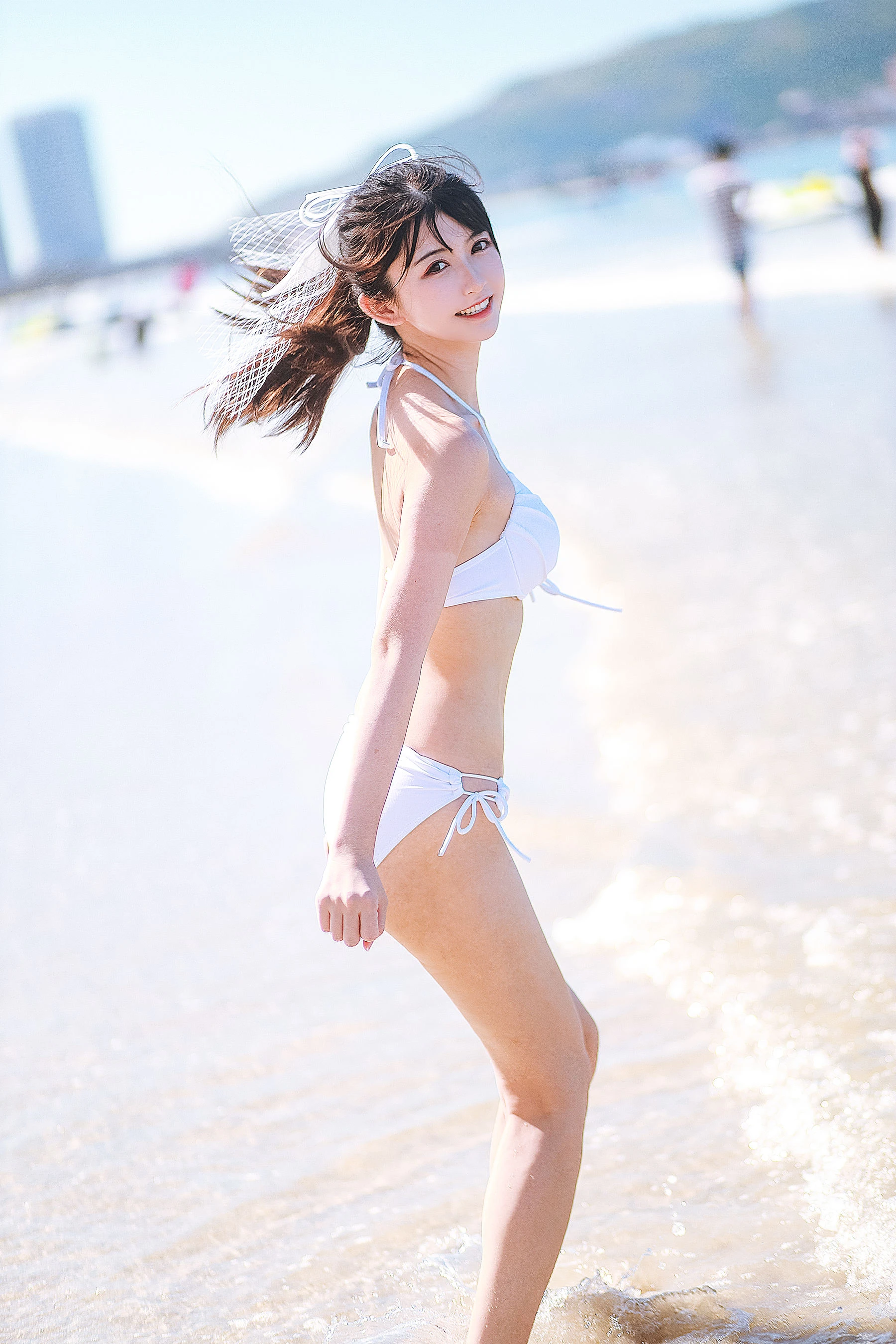 超人气Coser鳗鱼霏儿 – 海边插图2