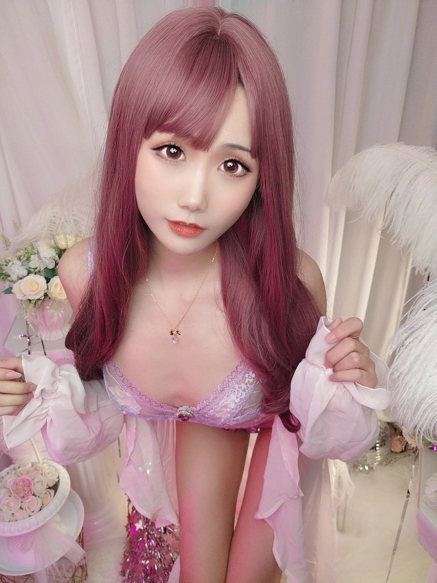 动漫博主曉美媽 – (圣诞自拍)紫色迷情插图1