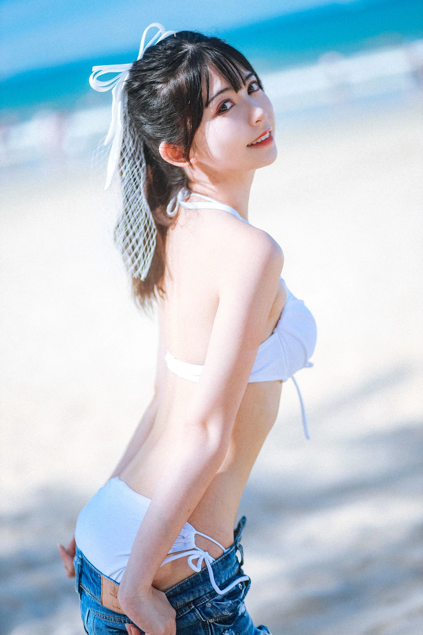 超人气Coser鳗鱼霏儿 – 海边插图6