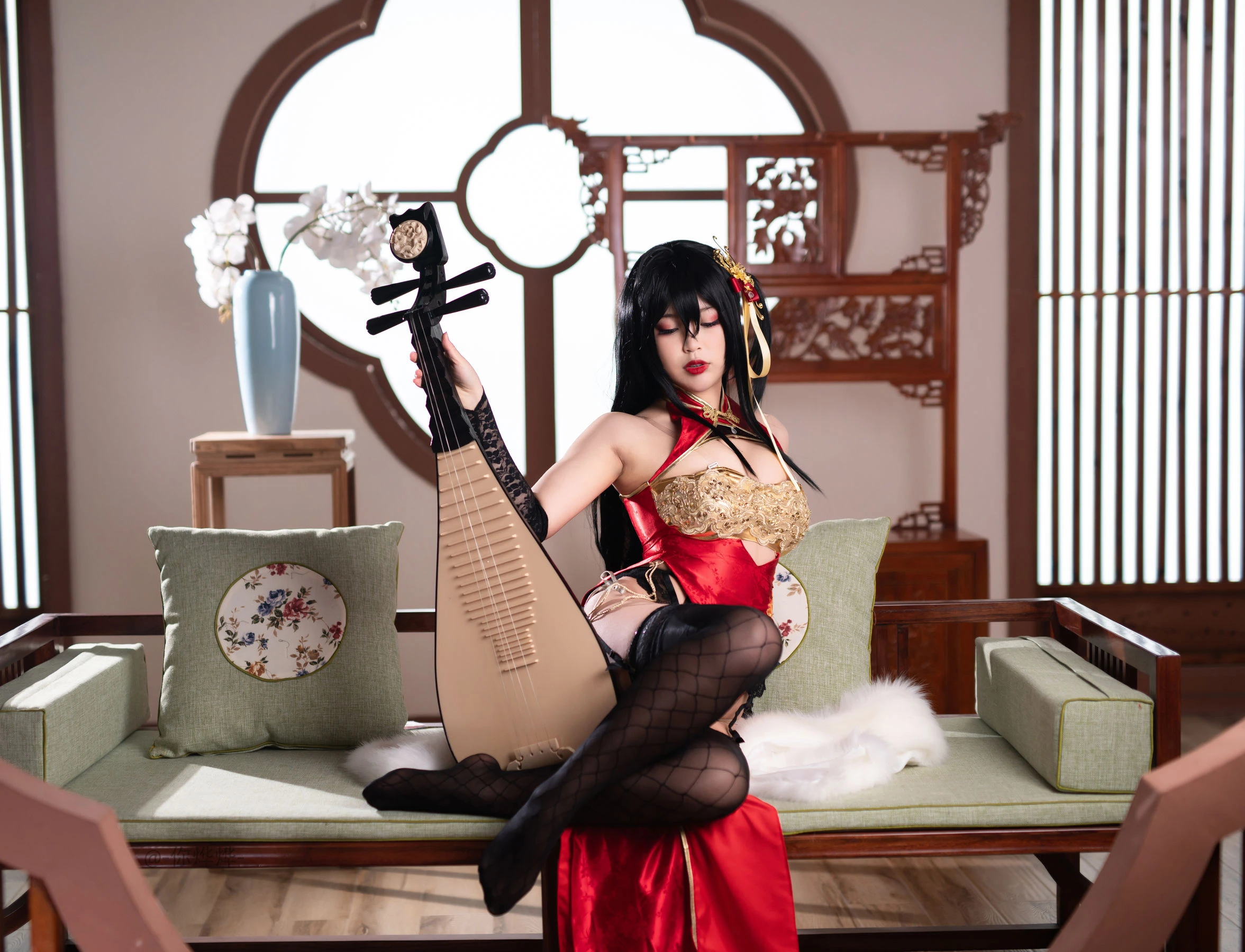 萌系小姐姐-白烨- 大凤旗袍插图4