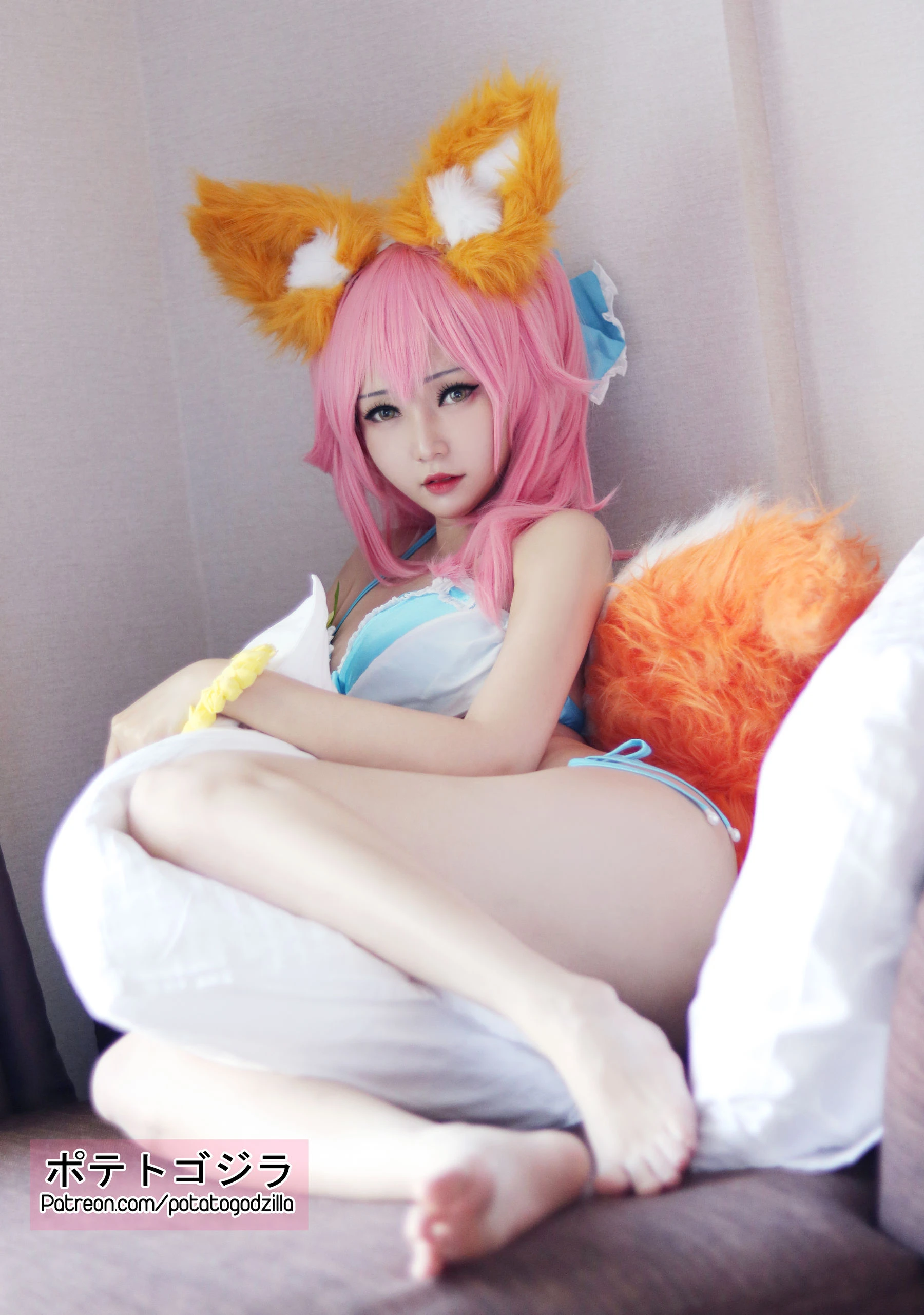 Coser小姐姐Potato Godzilla – Tamamo Bikini插图3