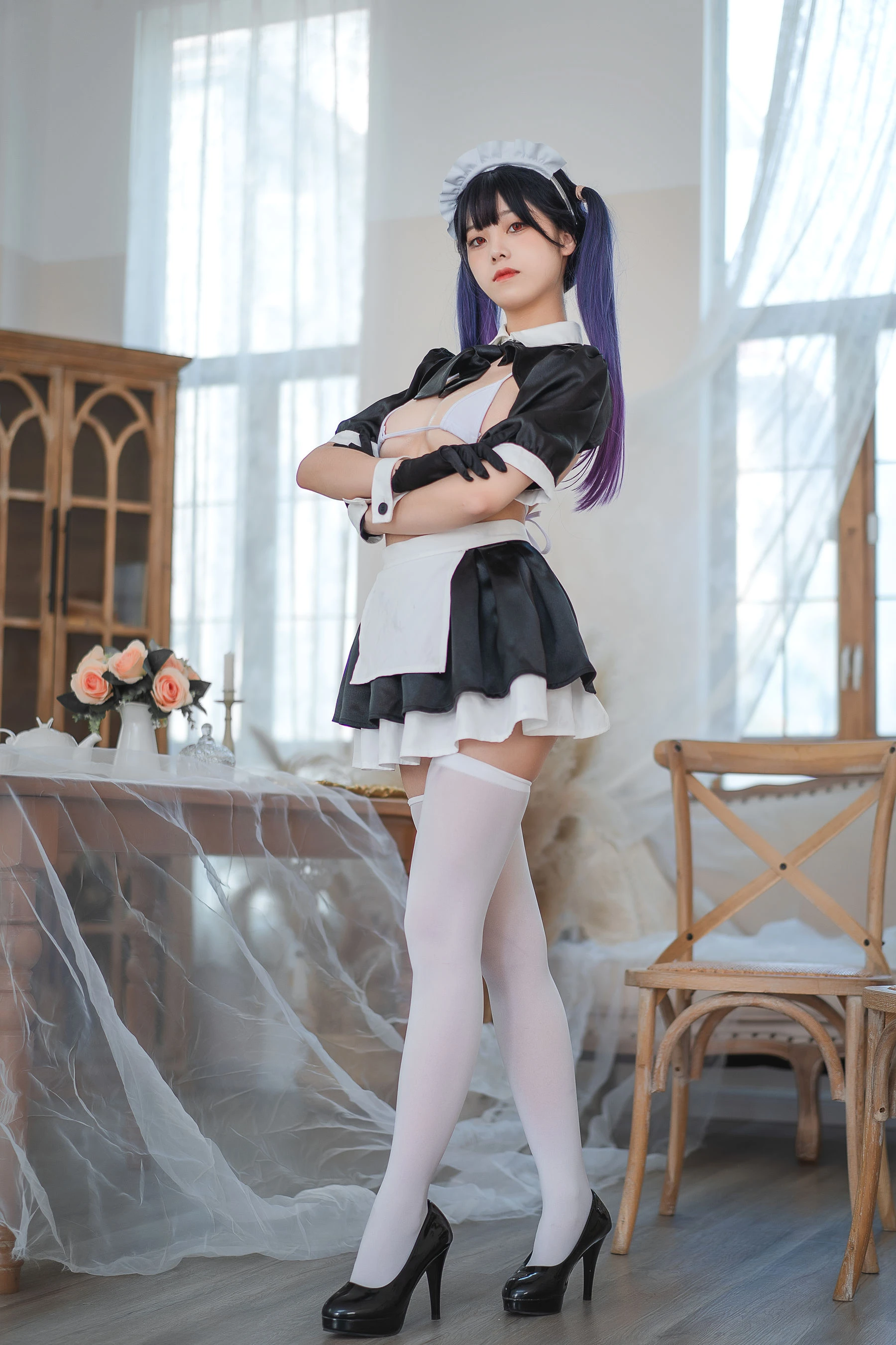 萌系小姐姐蜜汁猫裘 – 女仆插图2