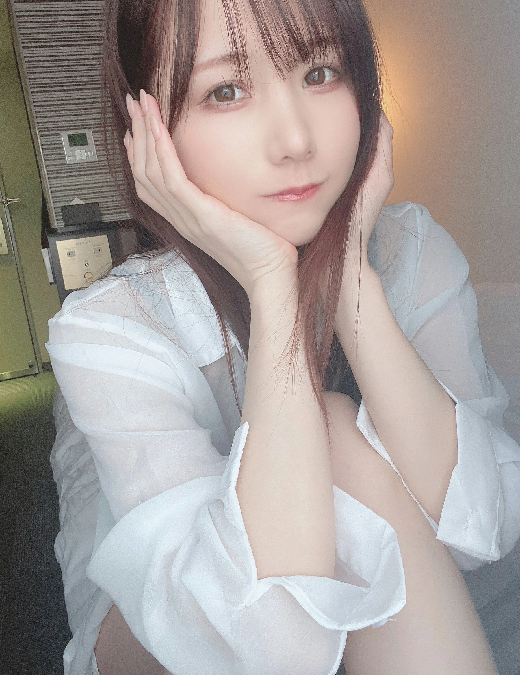 日本甜美COSERけんけん[fantia] 20220128-透けシャツ×ランジェリー插图2