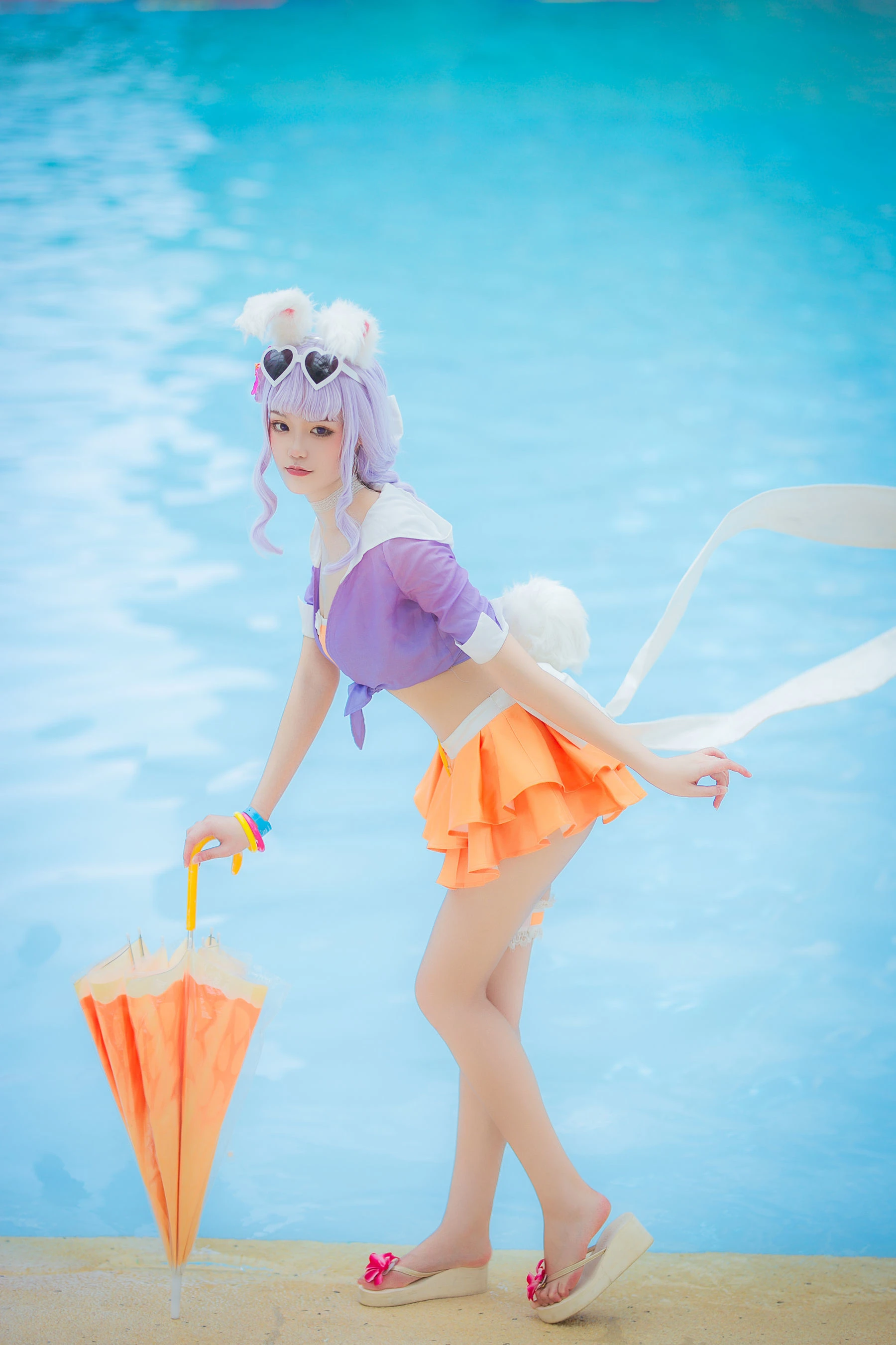 人气coser戚顾儿MIKI 王者荣耀 公孙离蜜桔之夏插图3