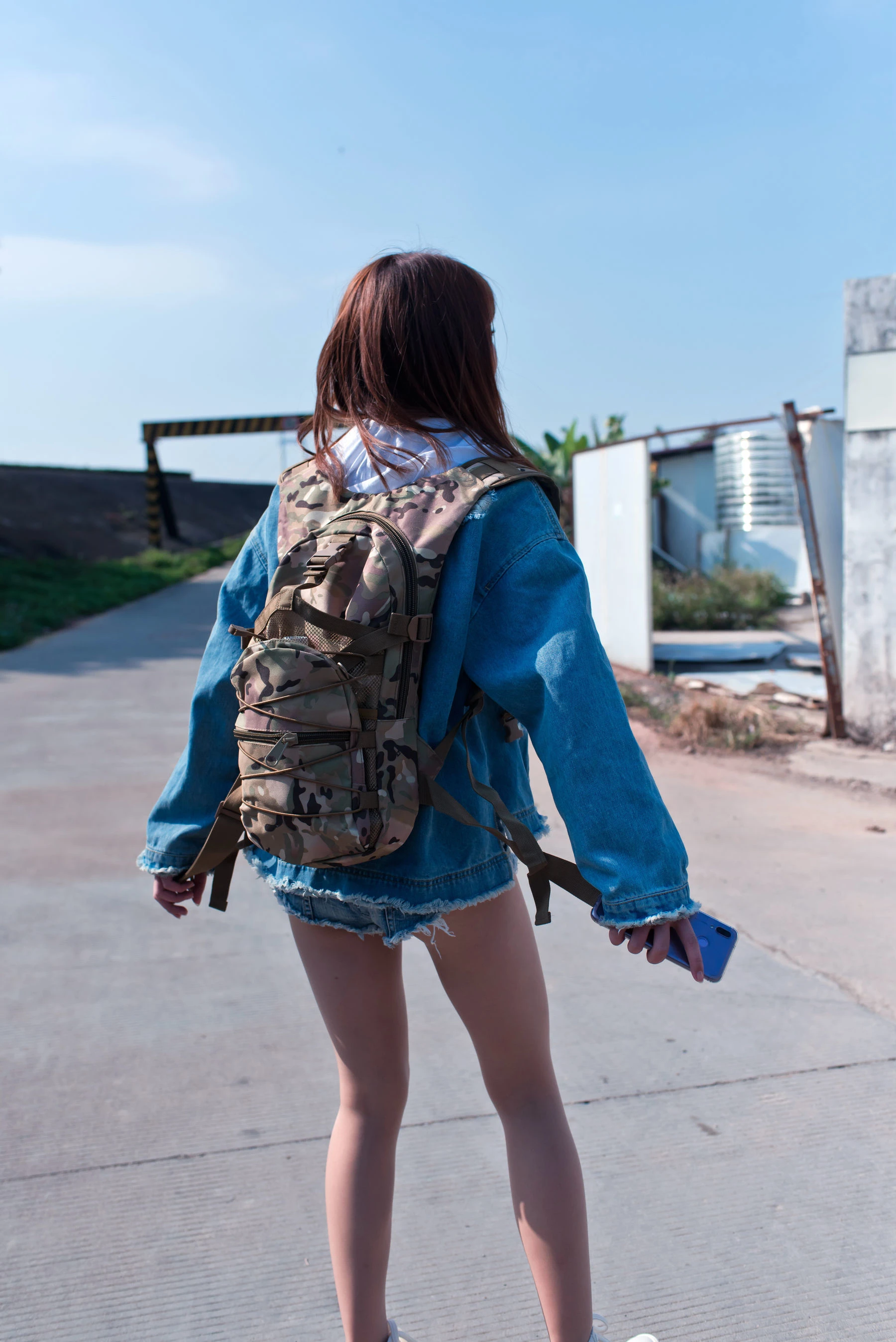 尤物清水由乃 御风街拍 轻水海鸥岛RS牛仔街拍插图2