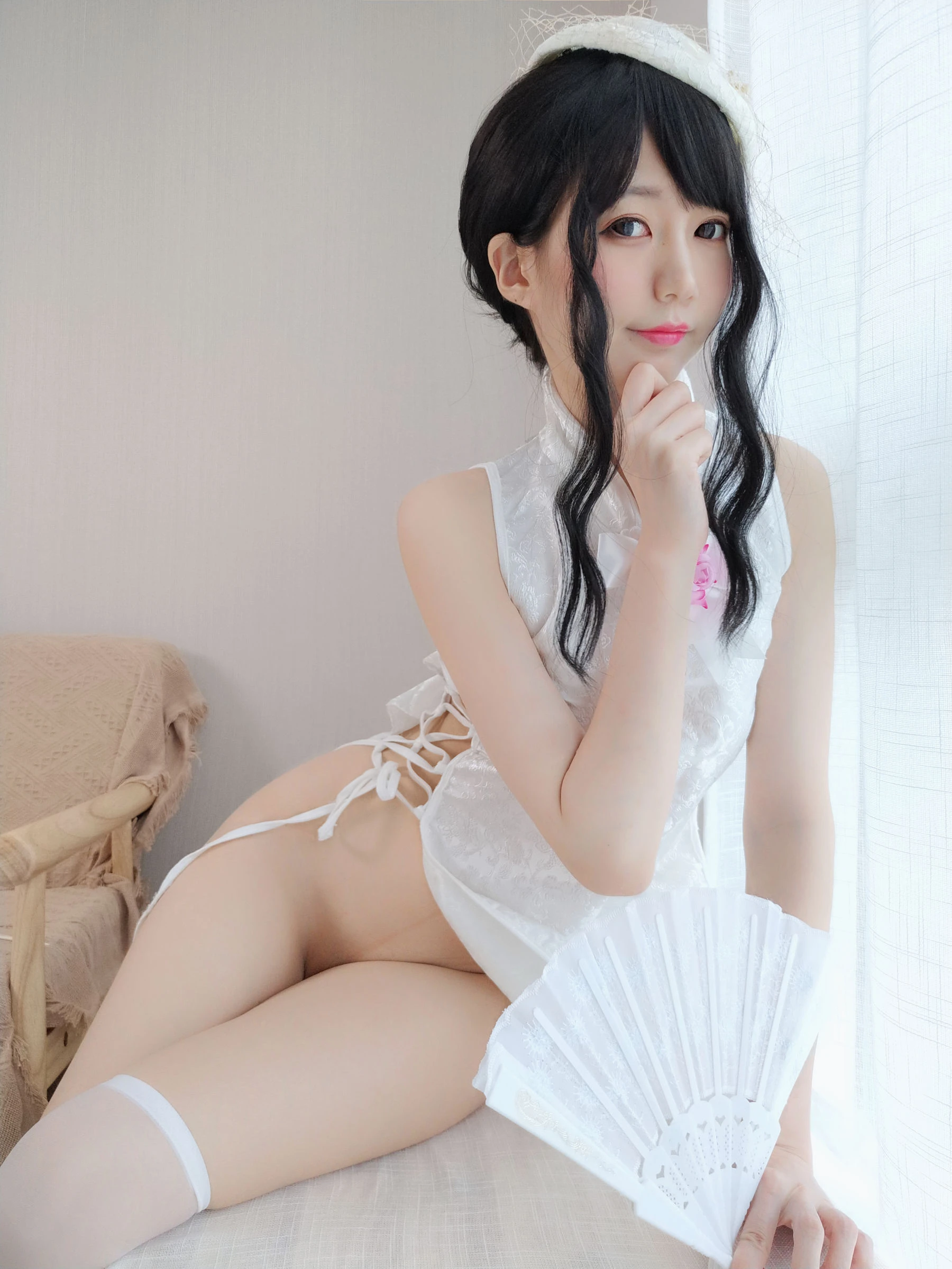 NAGISA魔物喵[fantia] – 純白のチャイナドレス插图1