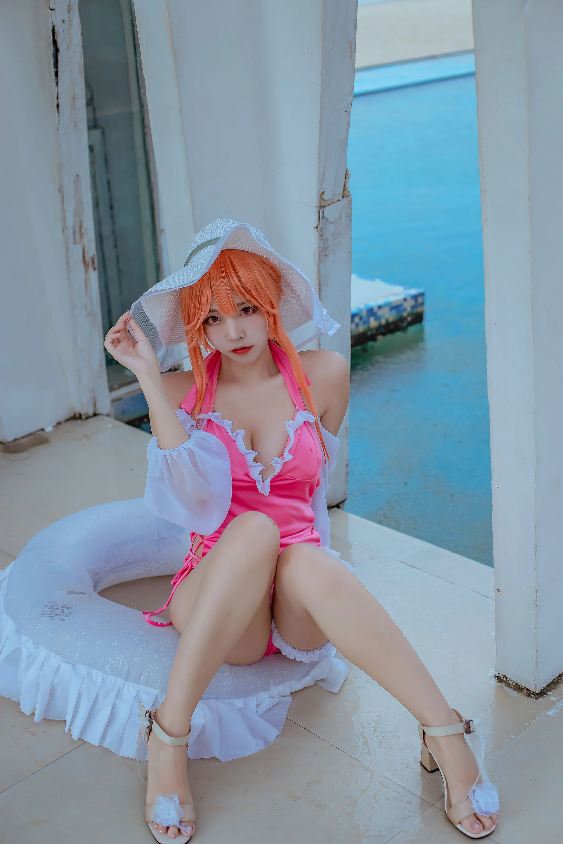 人气Coser二佐Nisa – 碧蓝 黎塞留泳装插图2