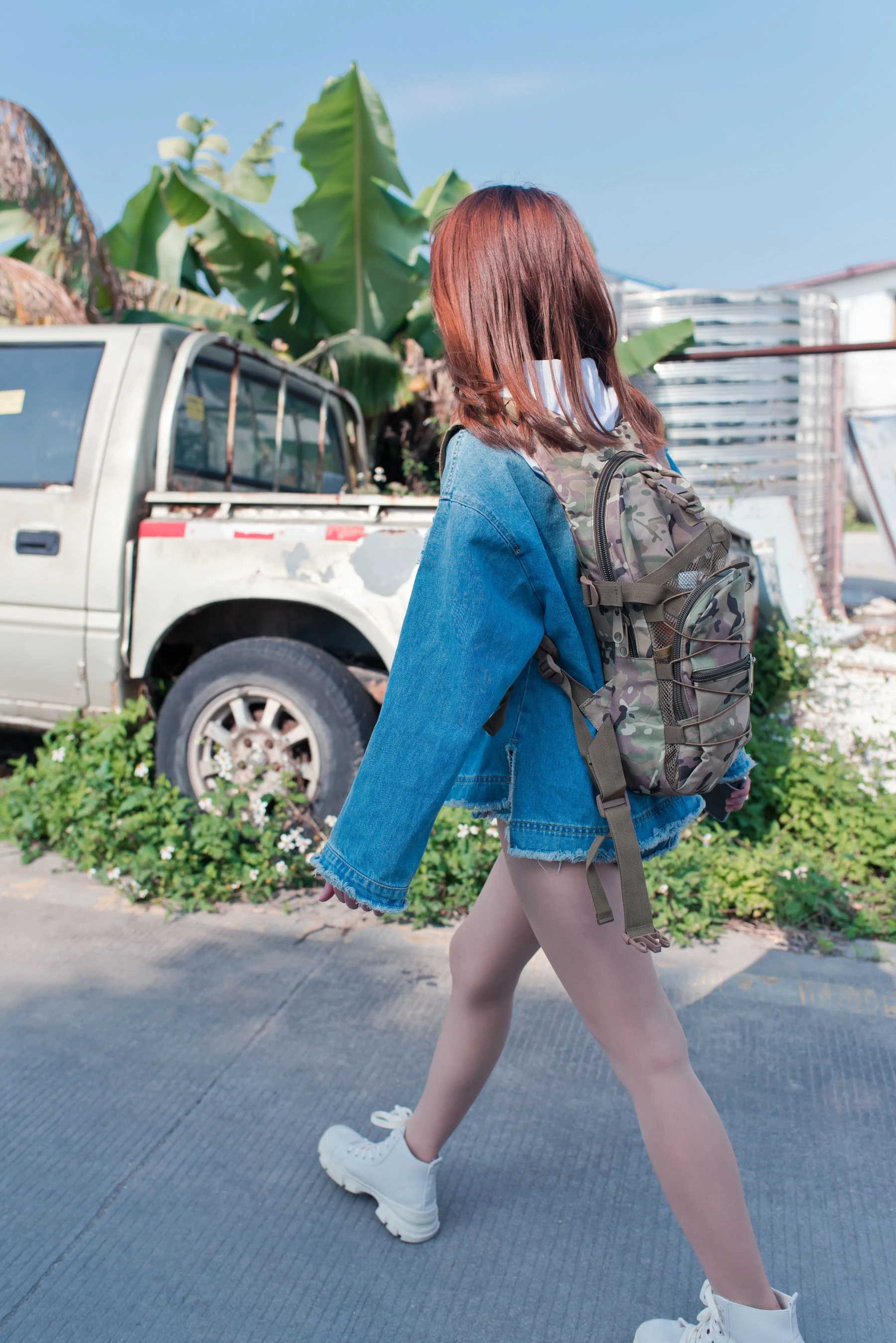 尤物清水由乃 御风街拍 轻水海鸥岛RS牛仔街拍插图7