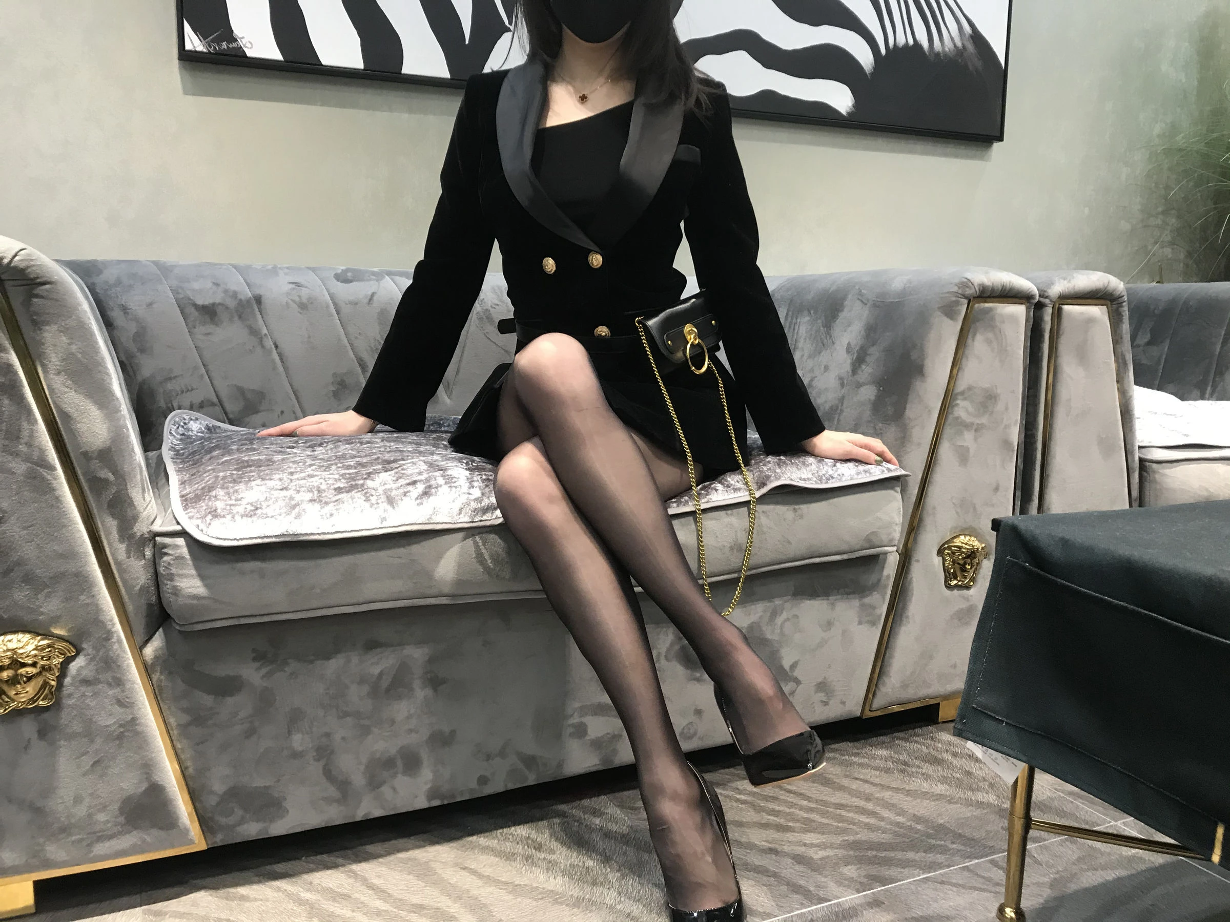 丝足博主麋鹿_Monroe 2020.03.15 会所黑丝插图5