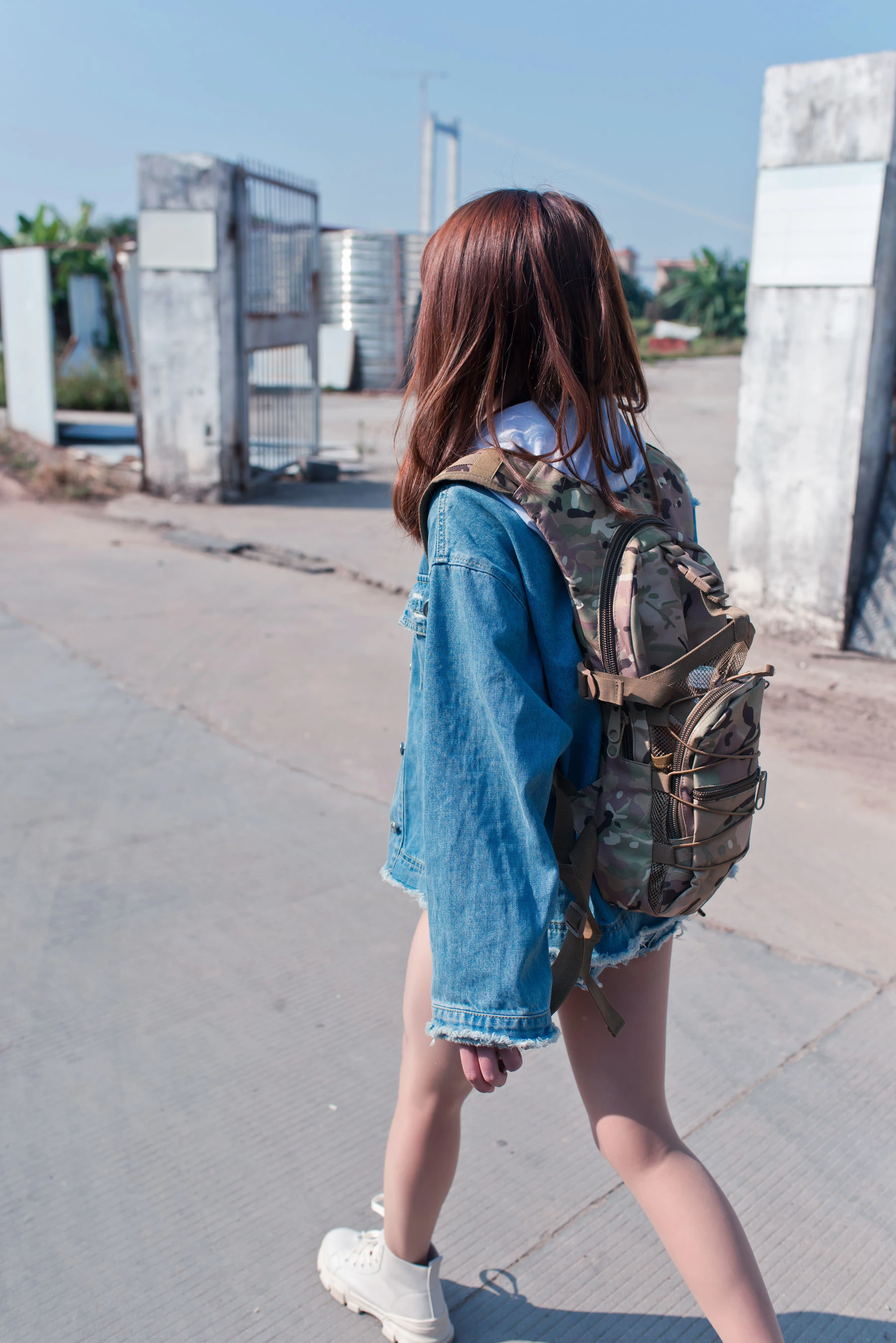 尤物清水由乃 御风街拍 轻水海鸥岛RS牛仔街拍插图1