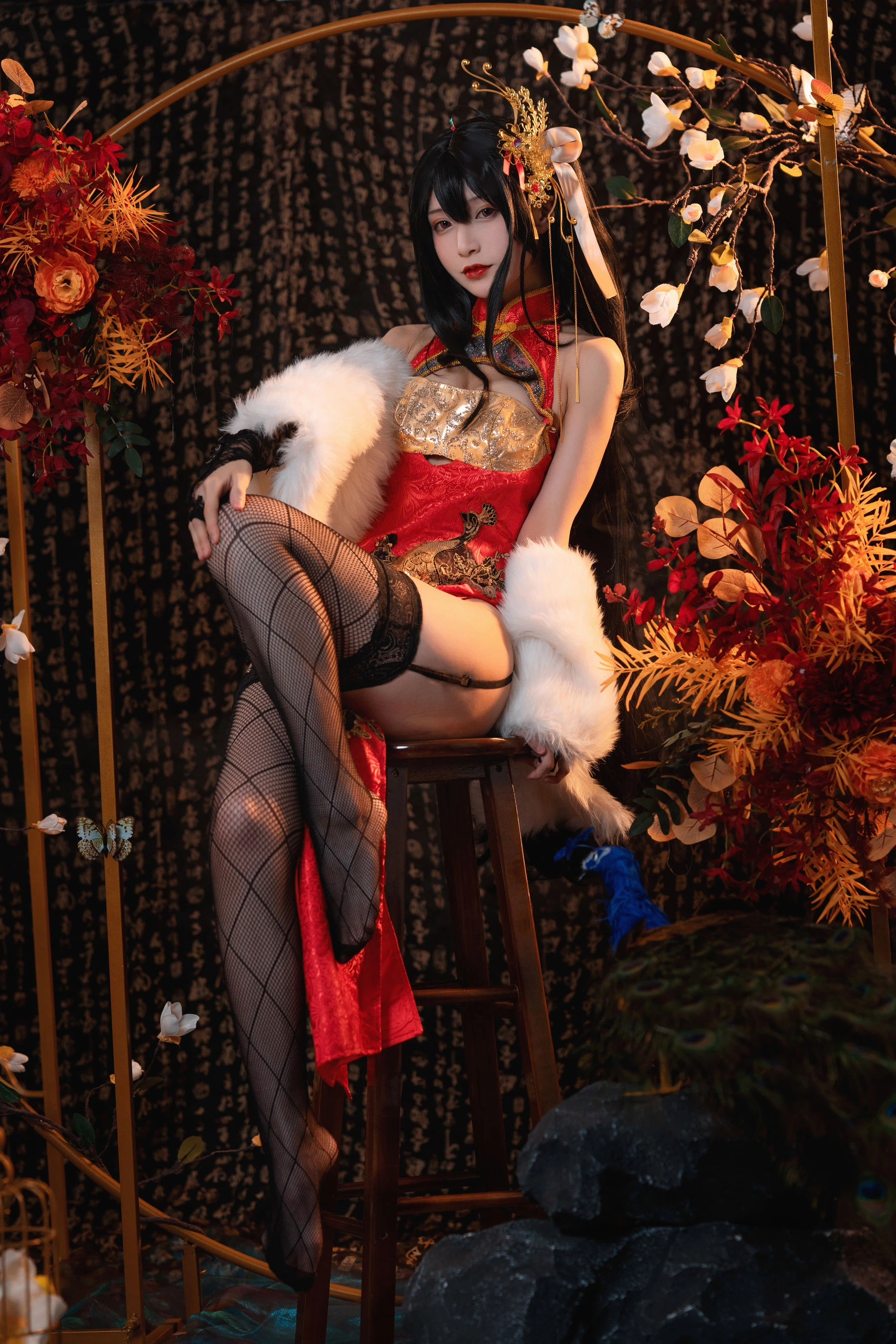 动漫博主铁板烧鬼舞w – 大凤旗袍插图2