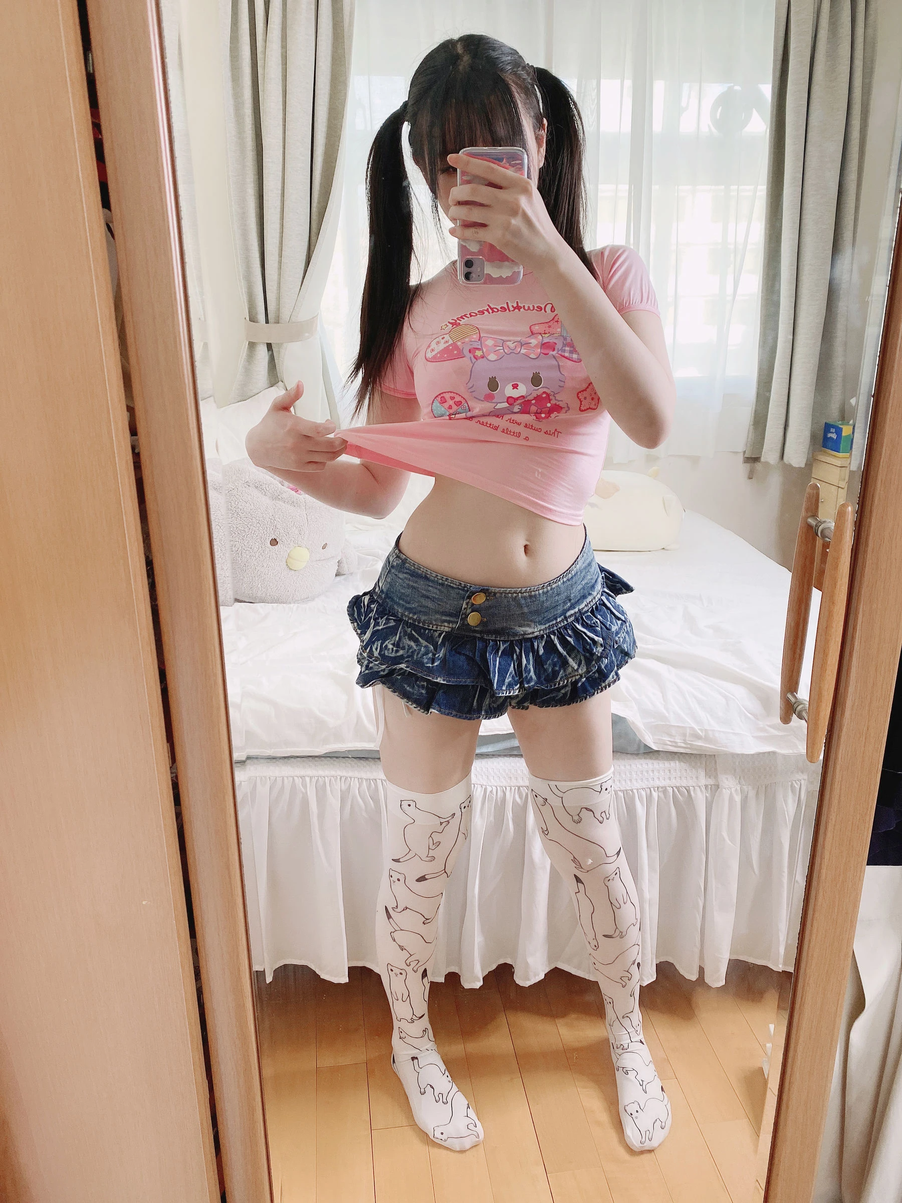 微博妹纸霜月shimo – 女児服着てみた插图7