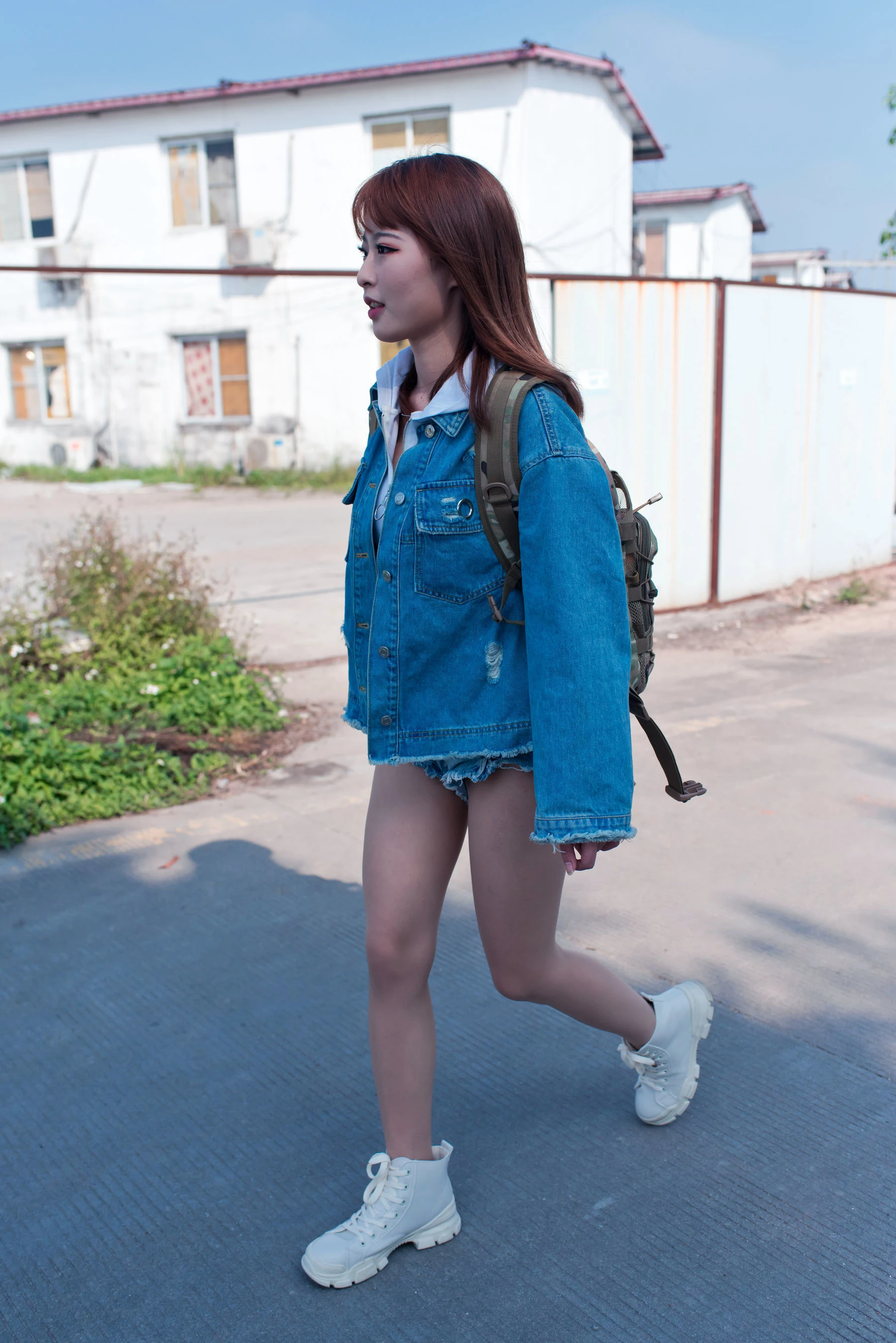尤物清水由乃 御风街拍 轻水海鸥岛RS牛仔街拍插图6