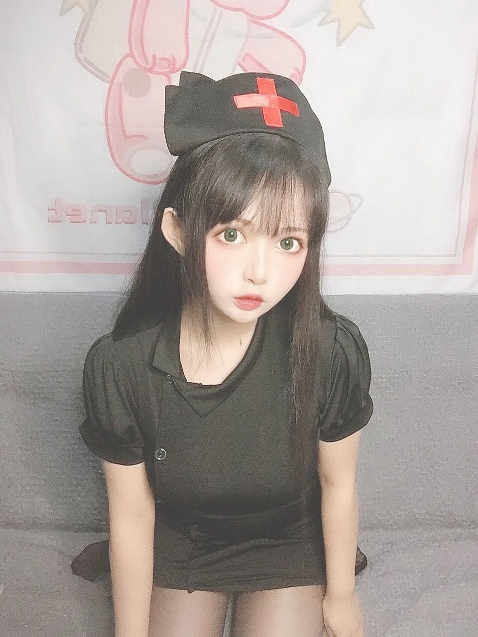 大眼萌妹黑猫猫OvO – 护士喵插图2