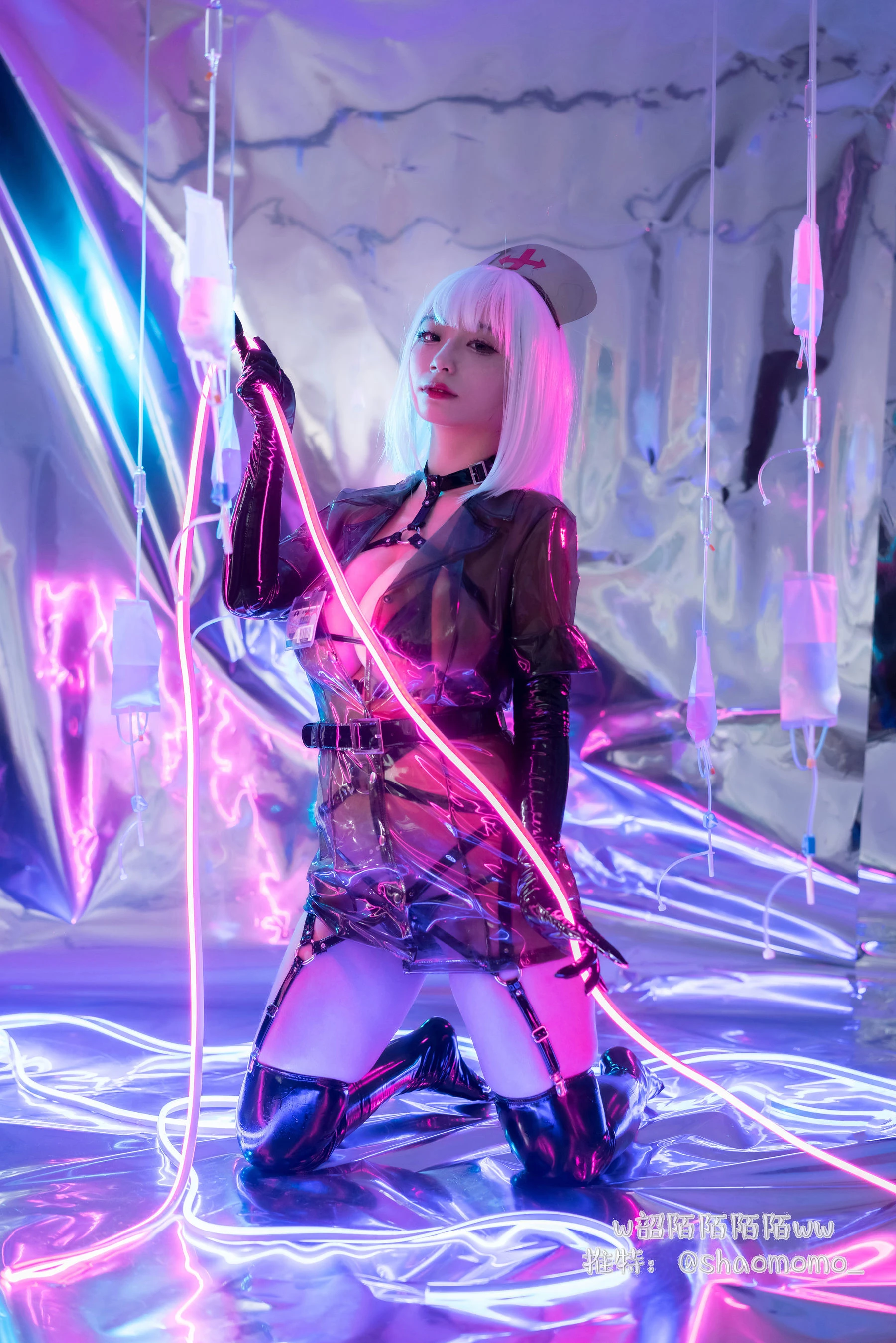 Cosplay美女韶陌陌 – 透明护士插图1