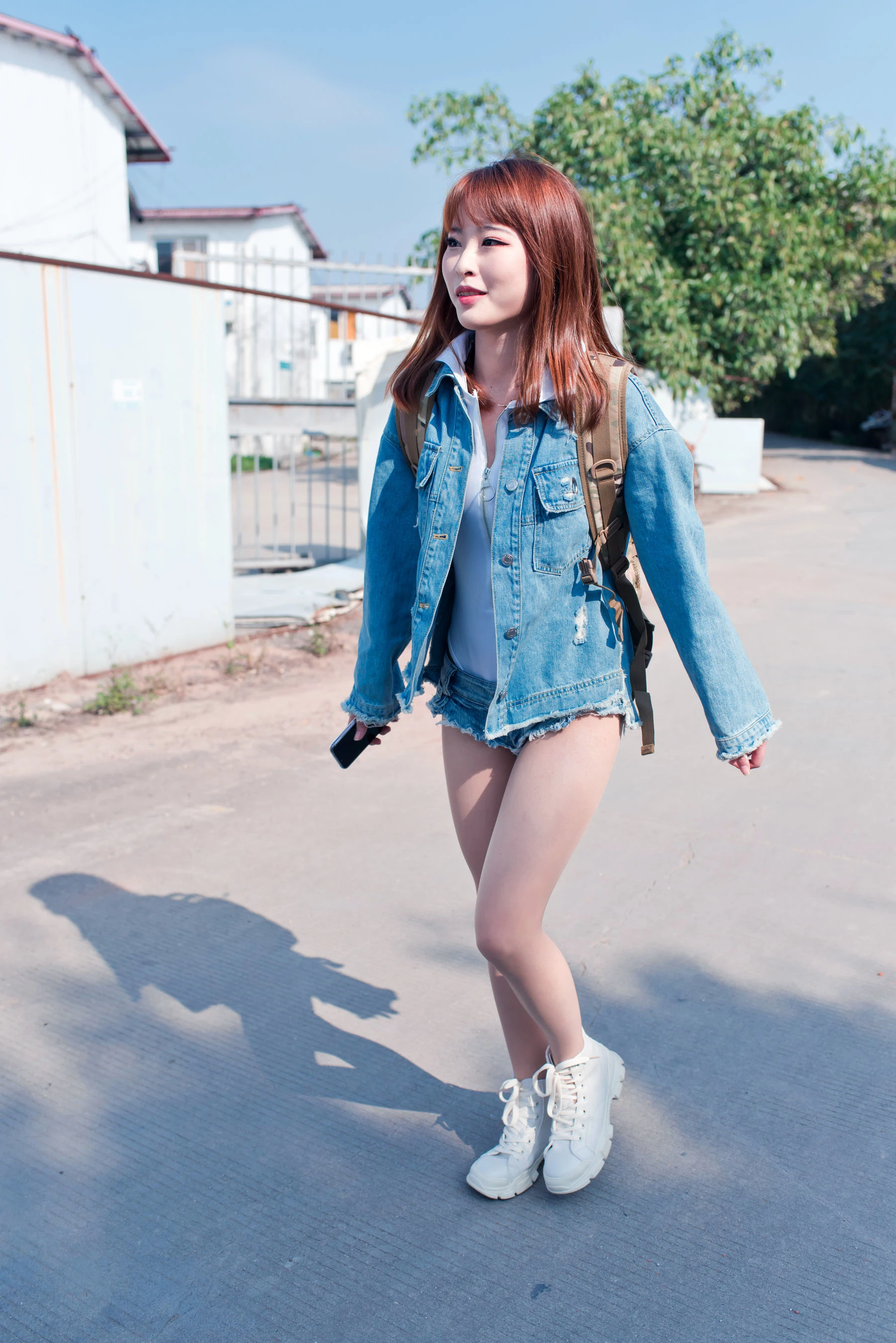 尤物清水由乃 御风街拍 轻水海鸥岛RS牛仔街拍插图4