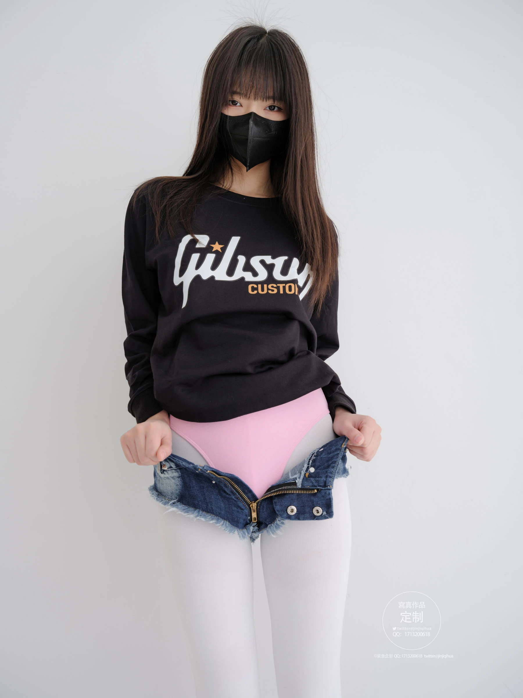 [紧急企划] EX-001 见希w 白丝牛仔短裤插图6