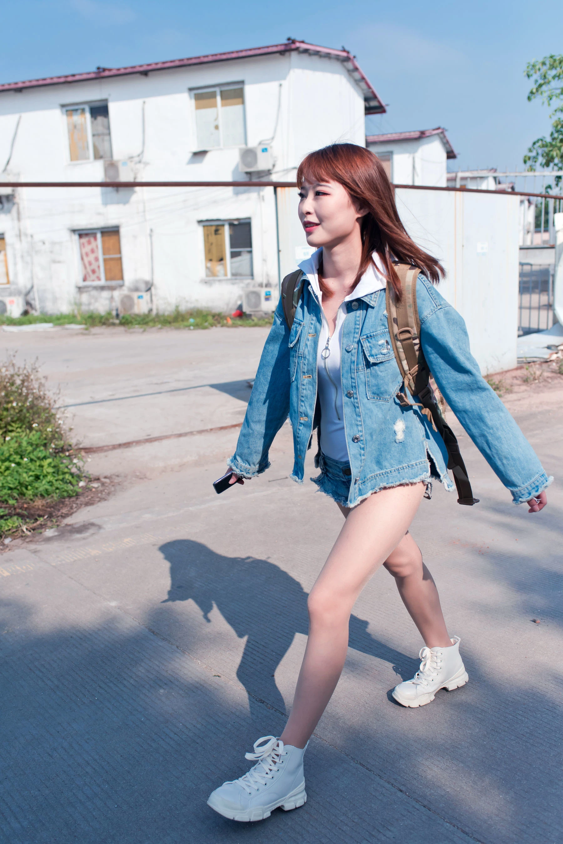 尤物清水由乃 御风街拍 轻水海鸥岛RS牛仔街拍插图5